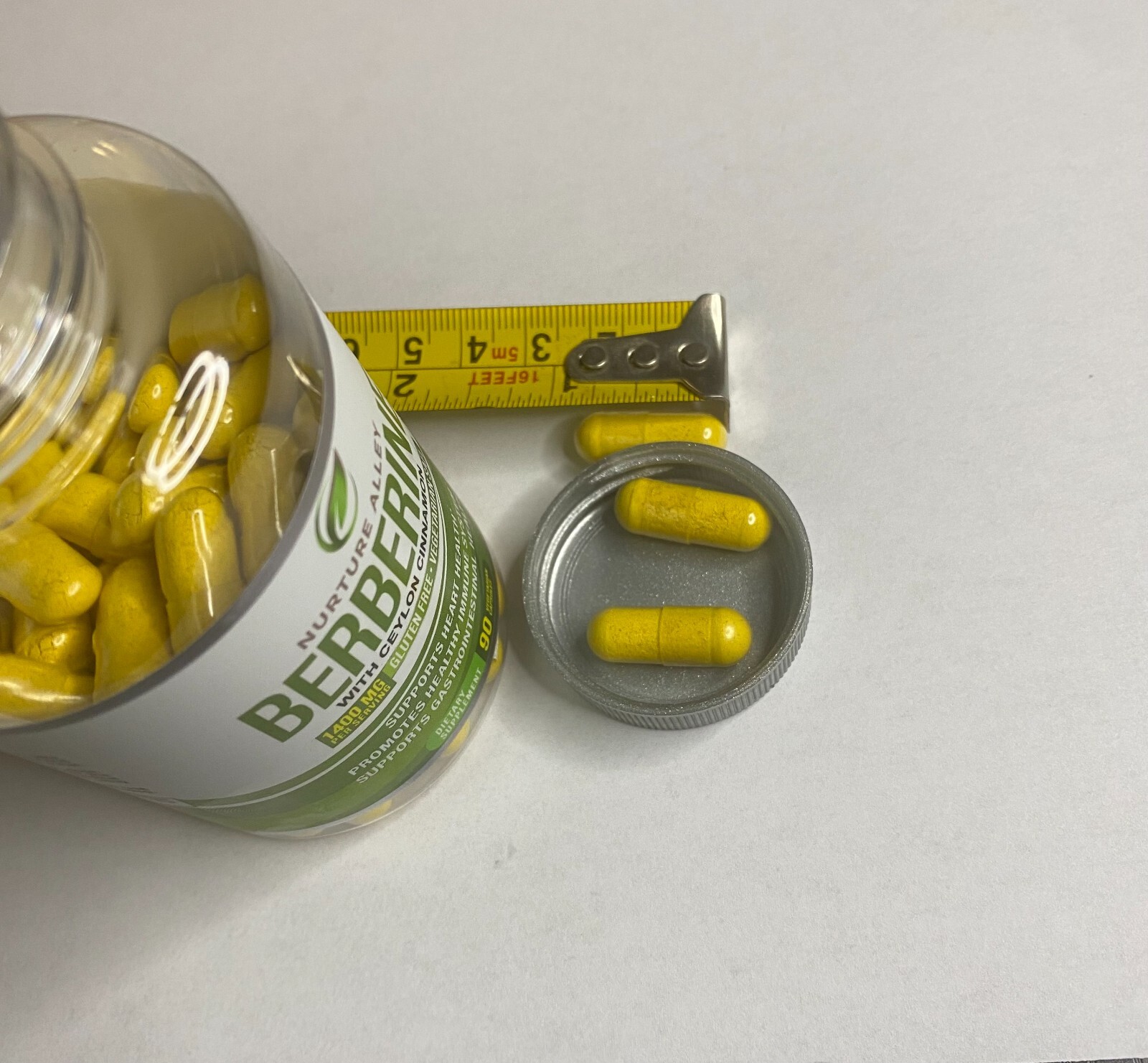 Nurture Alley Premium Berberine HCL 1400mg Plus Organic Ceylon Cinnamon 90 Caps