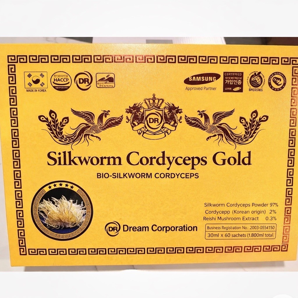 Korean Cordyceps Gold Drink 30ml x 60 Bio-Silkworm Premium Health Tonic