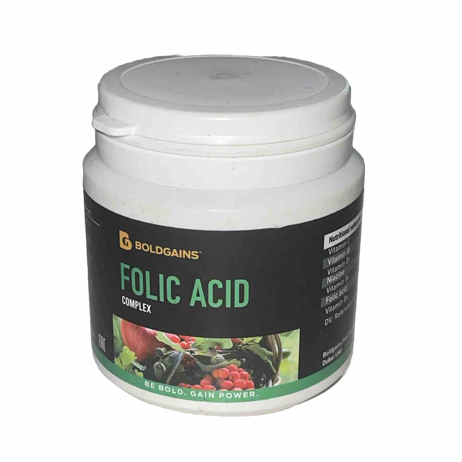 Bold Gains Folic Acid Complex 90 G Net 60 Tabs