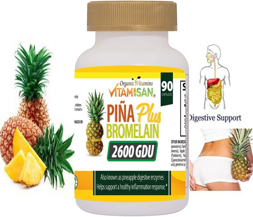 Ultra Strength Bromelain Pineapple Enzyme Bottle 2600g 90 Capsules Pills NoGMO