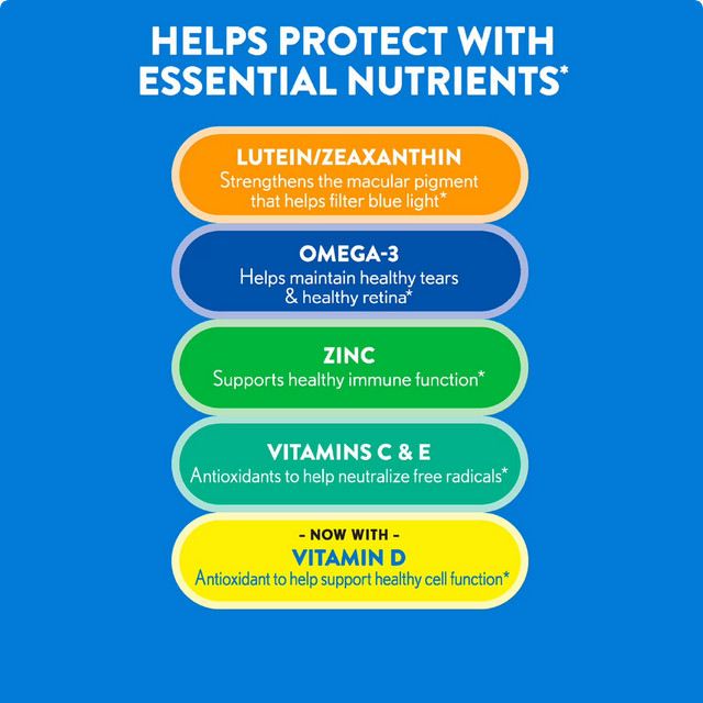 Bausch + Lomb Ocuvite Adult 50+ Eye Vitamin & Mineral Supplement 150 Softgels