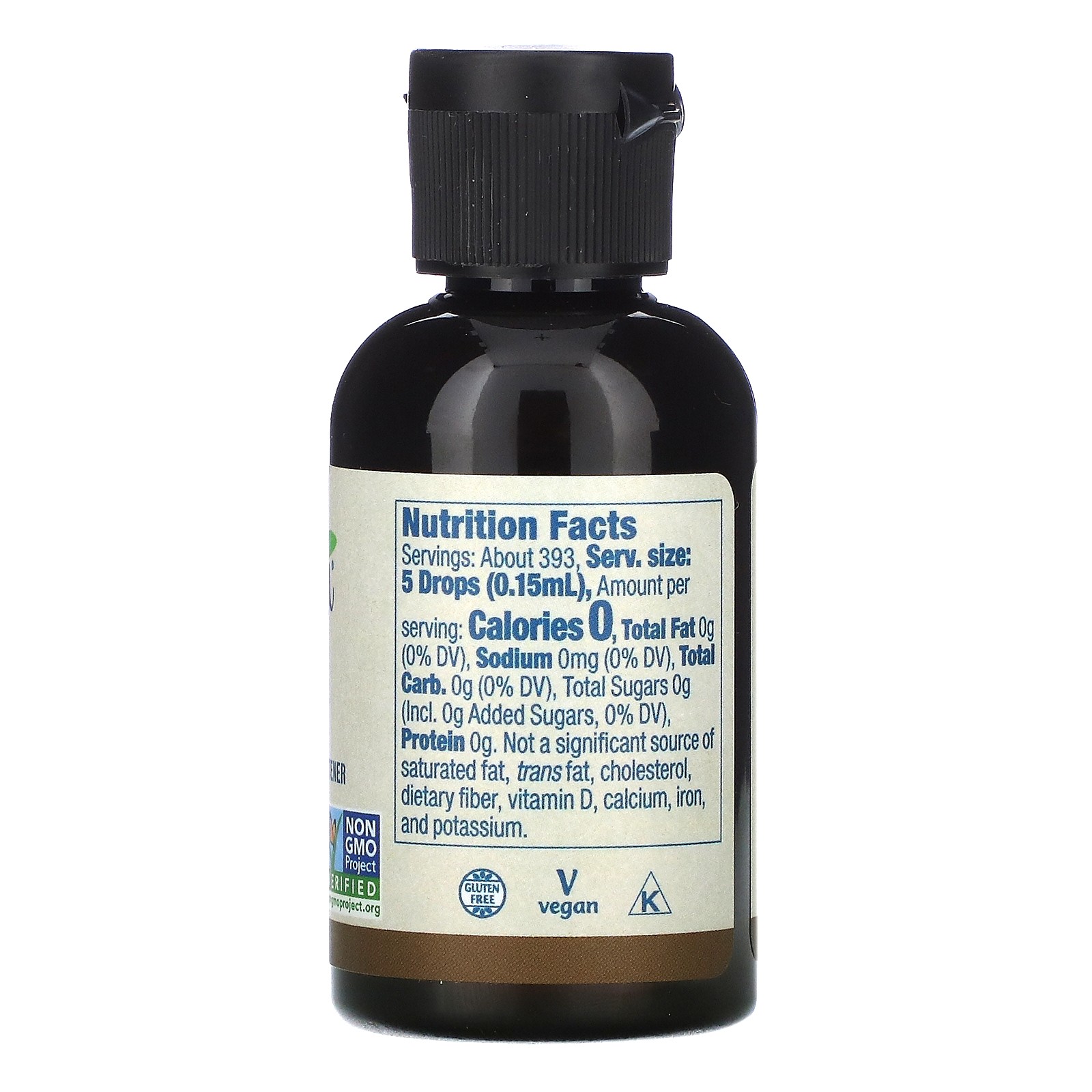 Better Stevia, Zero-Calorie Liquid Sweetener, Coconut, 2 fl oz (59 ml)