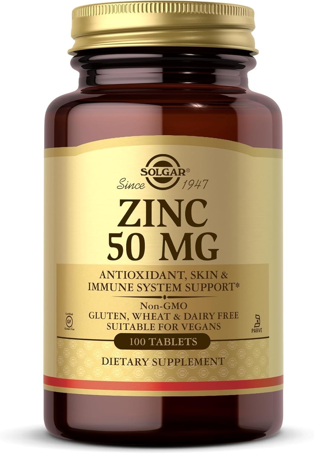Zinc 50 mg Supplements – 100 Tablets for Skin Health and Antioxidant Support