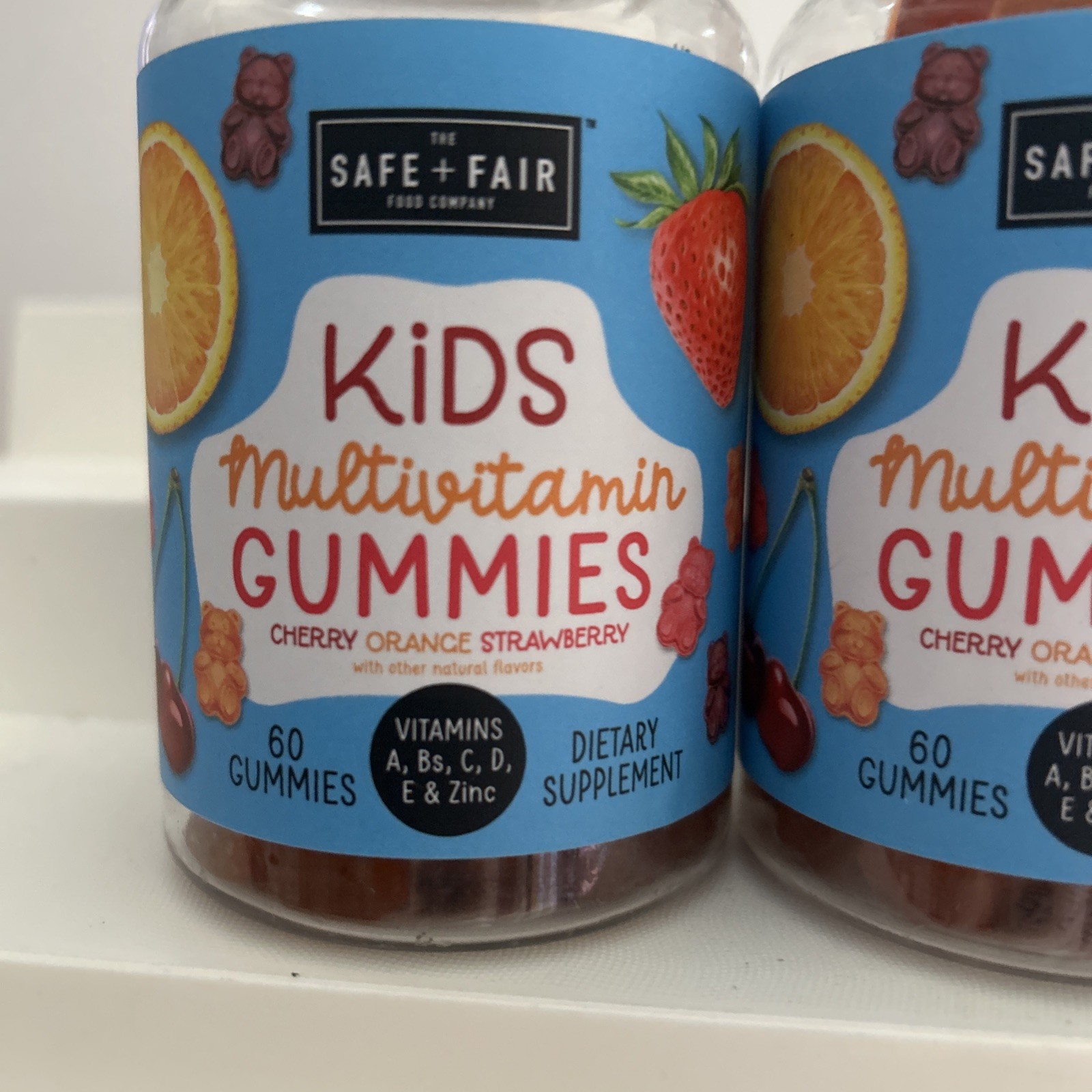 2X Kids Multivitamin Gummies Vitamins A, B, C, D & Zinc Immunity Growth, 60 PCS