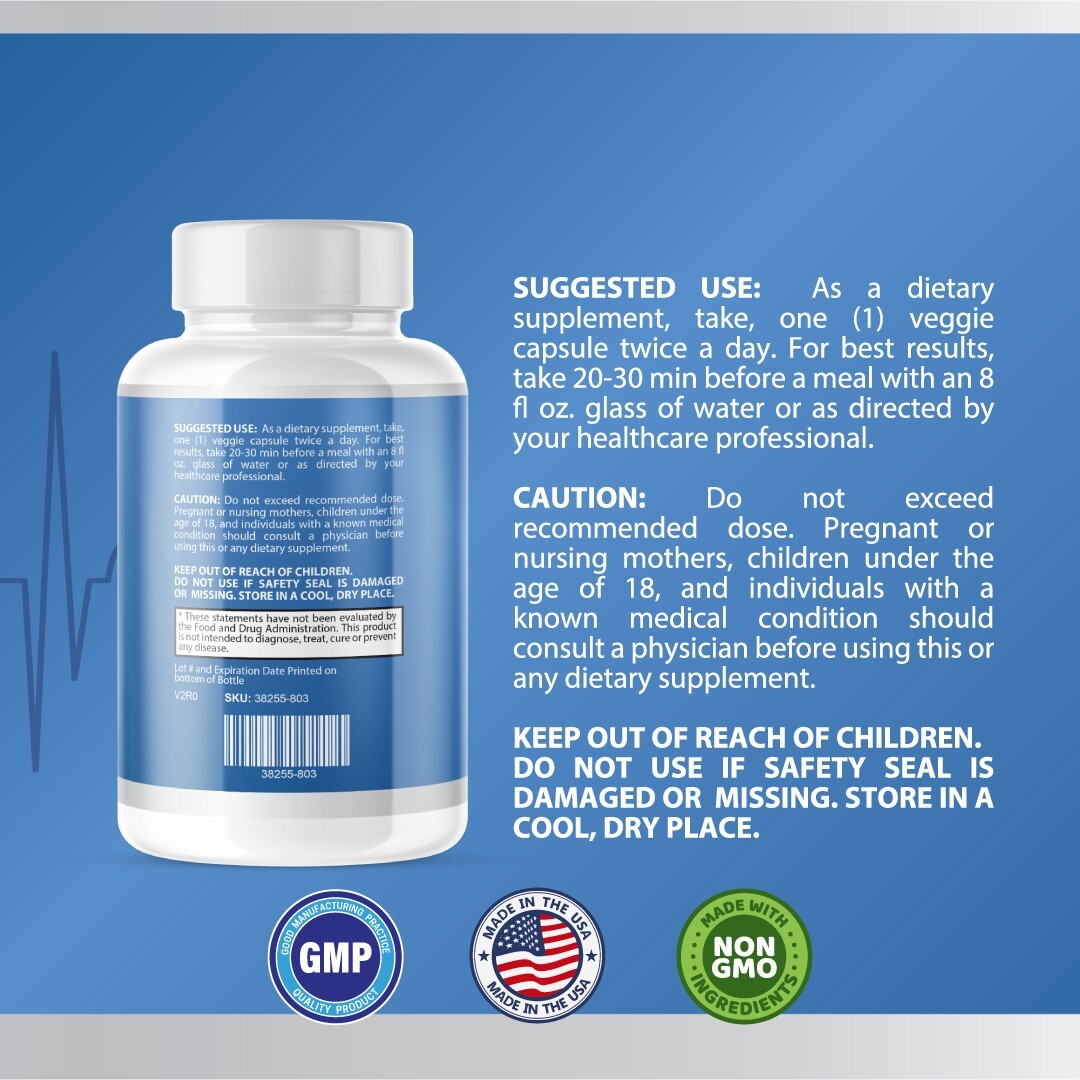 Bazopril- Cardiovascular Health, Blood Pressure & Sugar Support- 5 Bottles