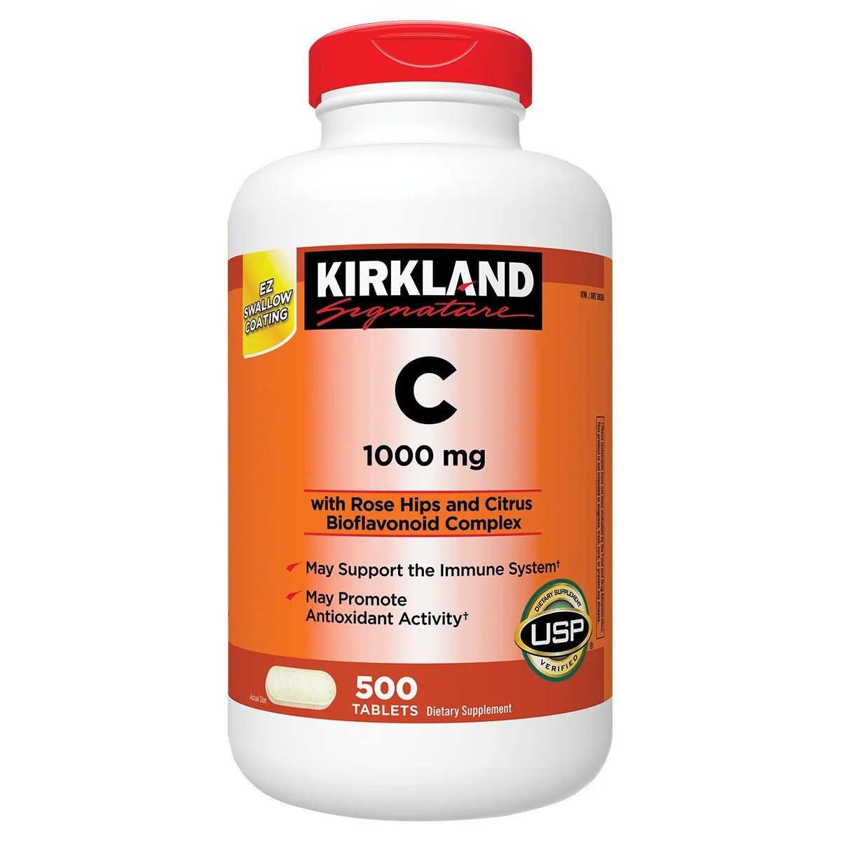 Kirkland Signature Vitamin C 1000mg with Rose Hips, 500 Tablets – Free Shipping!