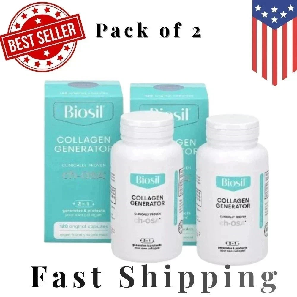 Biosil Collagen Generator – 120 Original Capsules ( pack of 2 )