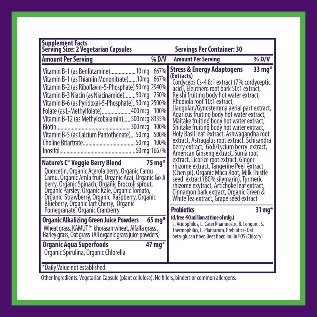 Paradise Herbs, Earth’s Blend B-Complex, Methylated, Enzymatically Active Forms