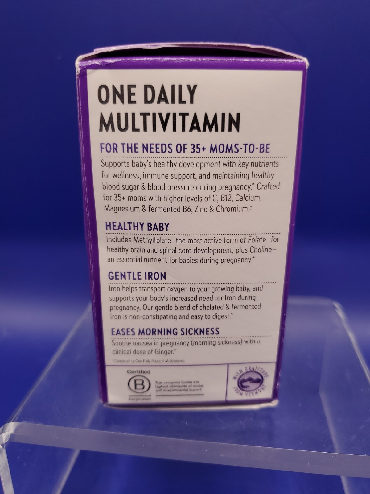 New Chapter One Daily Prenatal Multivitamin 35+ / 30 Vegetarian Tabs Exp 6/26