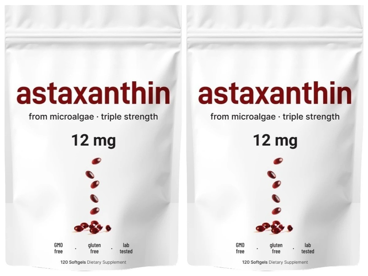 2 Pack | Astaxanthin 12mg, 120 Softgels, 4 Month Supply-NEW FREE SHIPPING