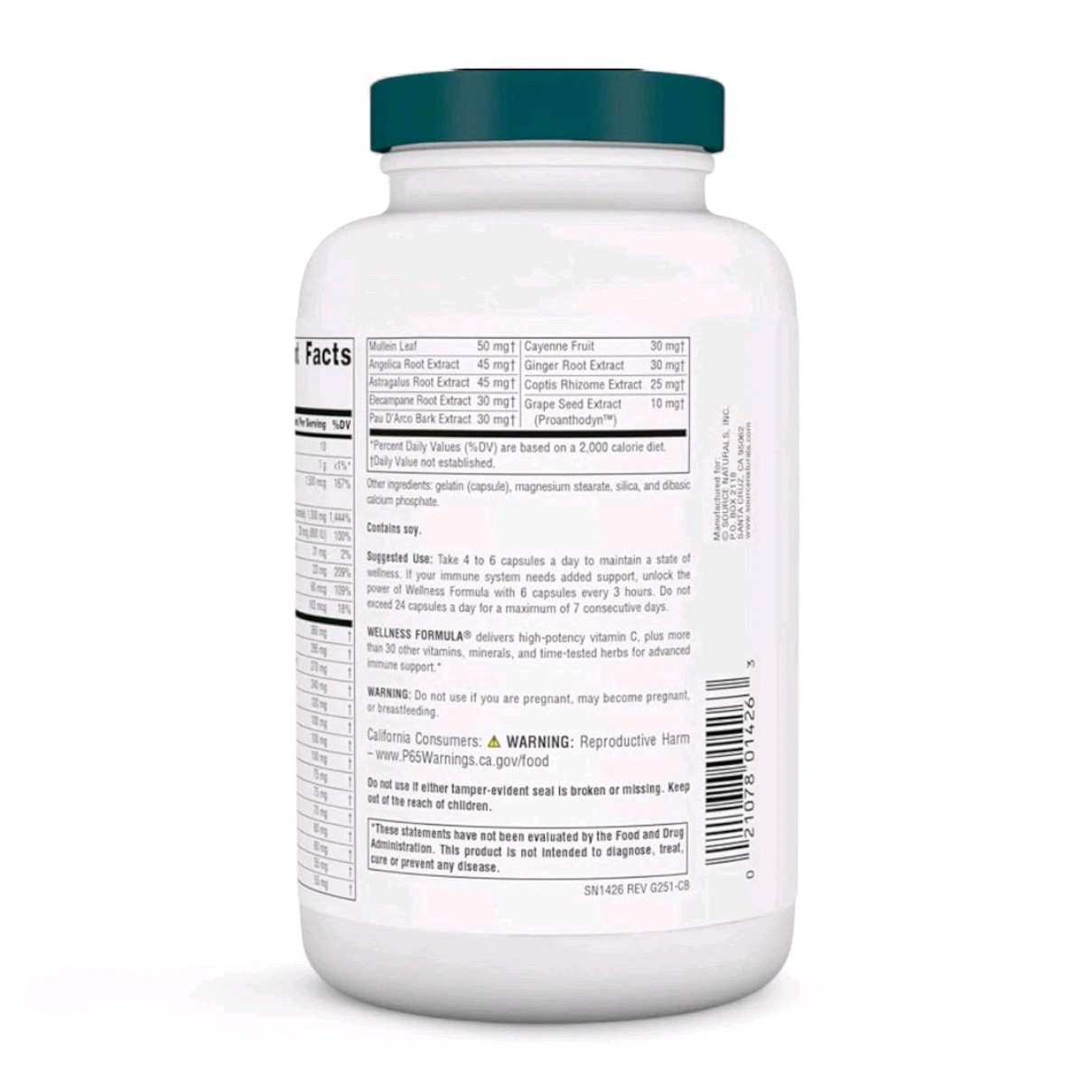 Source Naturals Wellness Formula Herbal Defense Complex – 240 Capsules