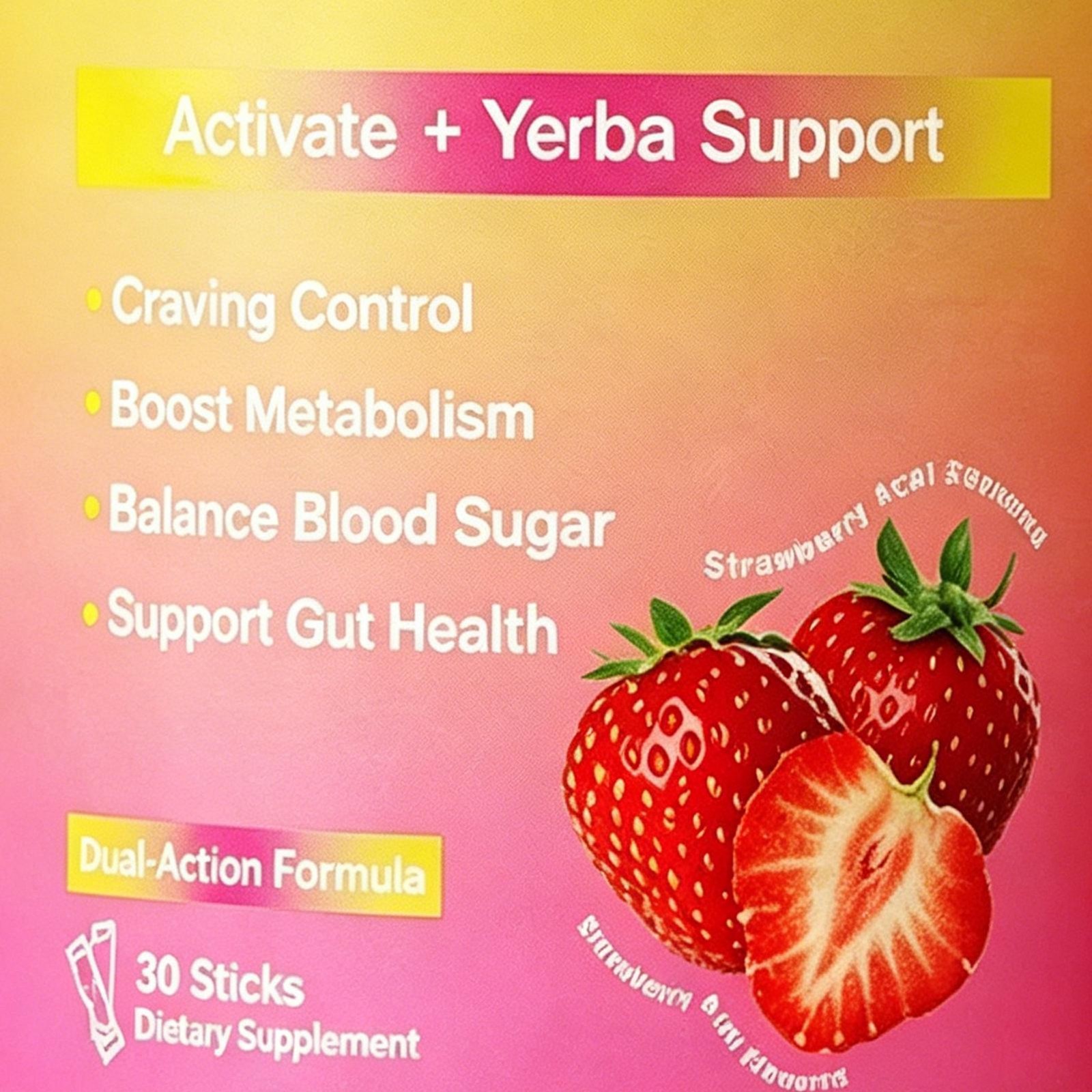 30 Servings Cutting Drink Mix – 5-HTP, Yerba Mate & Magnesium Mixed Berry Flavor