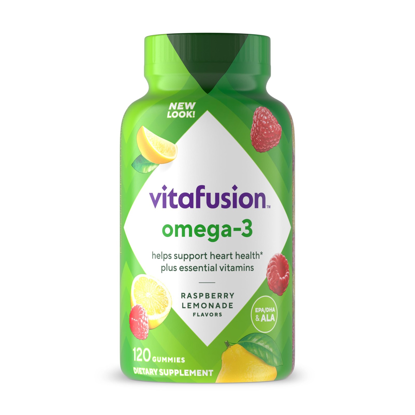 Omega-3 Gummy Vitamins, Berry Lemonade Flavored,America’s Number 1 Vitamin Brand