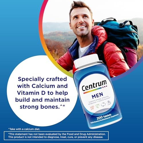 Centrum Multivitamin for Men, Multivitamin/Multimineral 200 Count (Pack of 1)