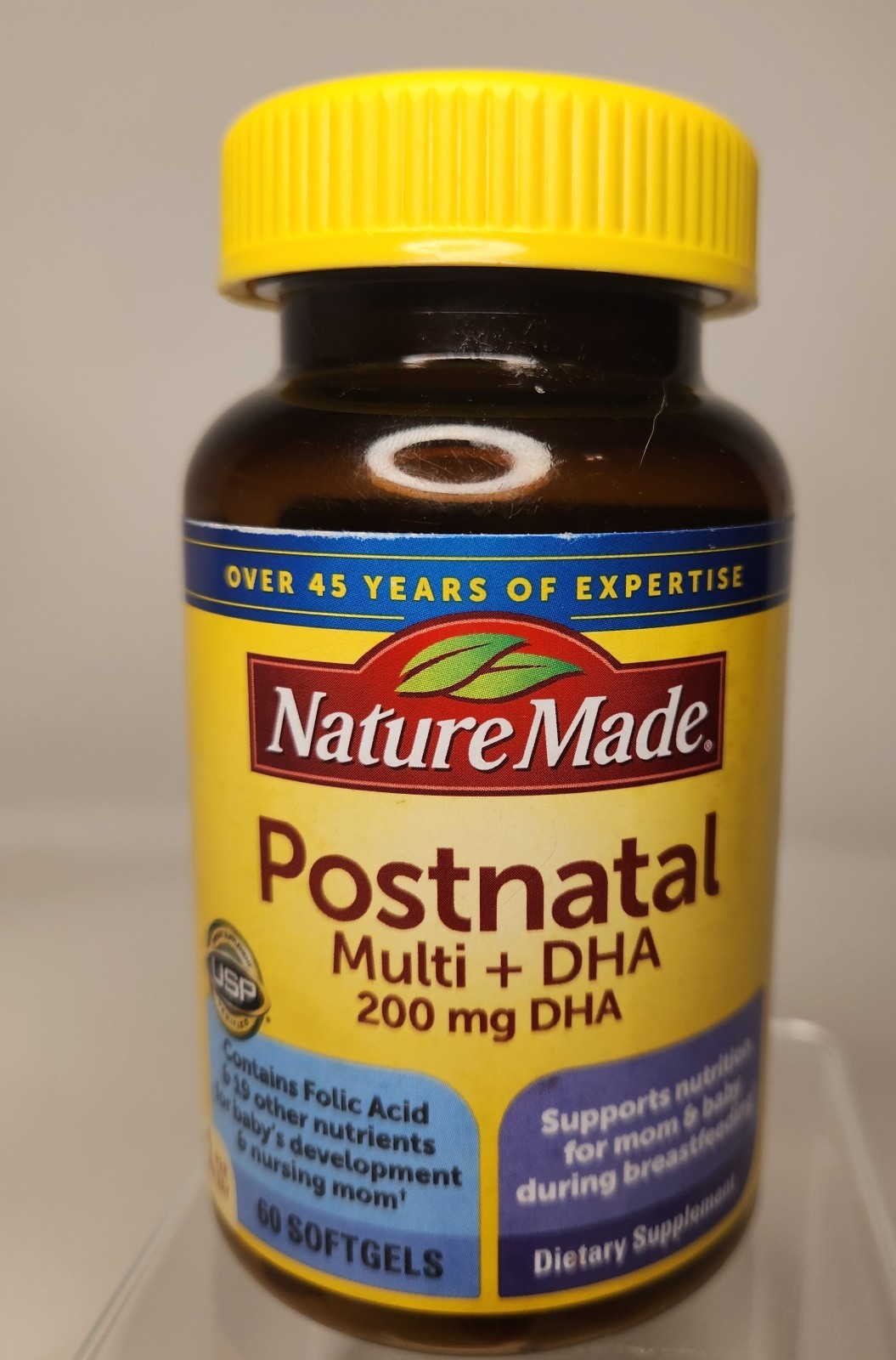 Sealed Nature Made Postnatal Multivitamin + DHA 200 mg, 60 Softgels, Exp 12/2027
