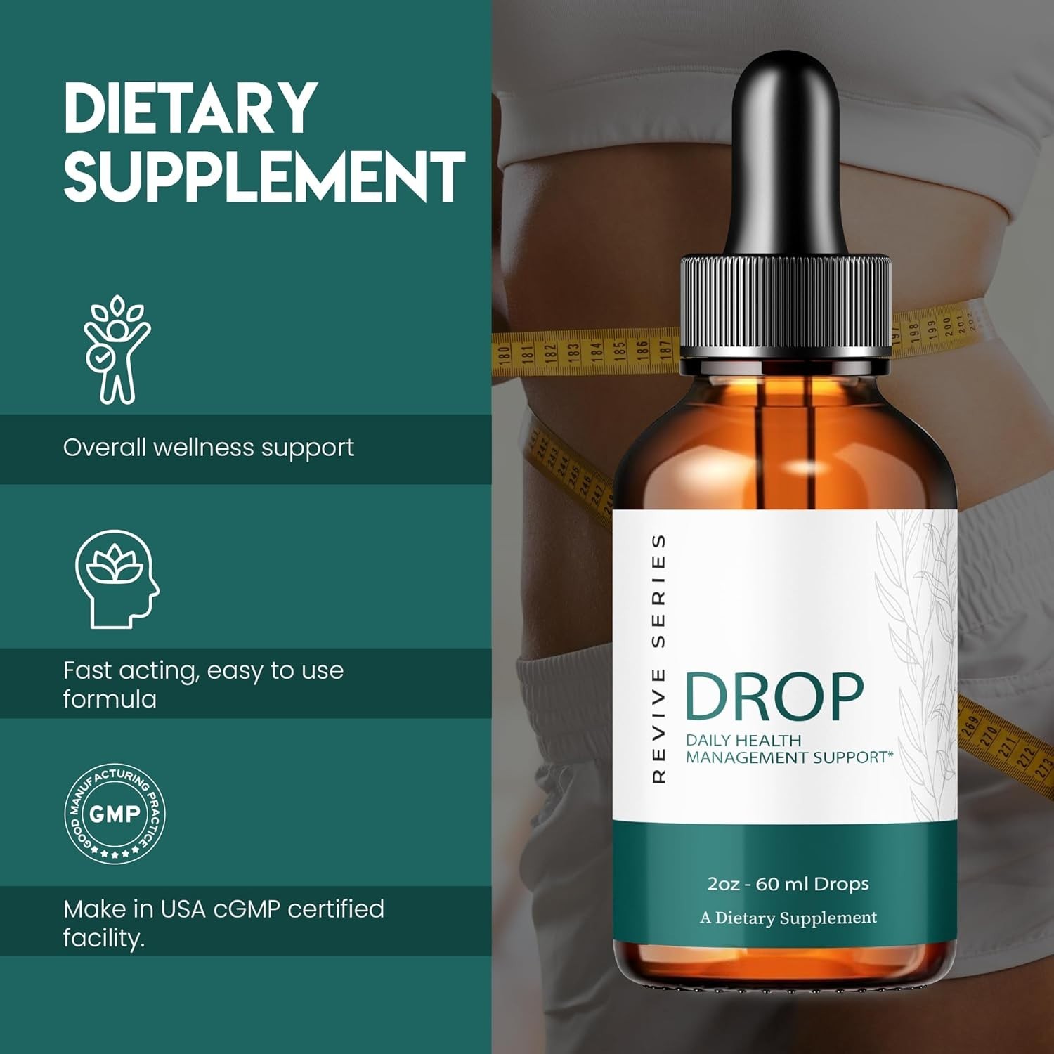 (5 Pack) Drop The Pounds Weight Loss Drops Oral Drops Dietary Supplement (10 oz)