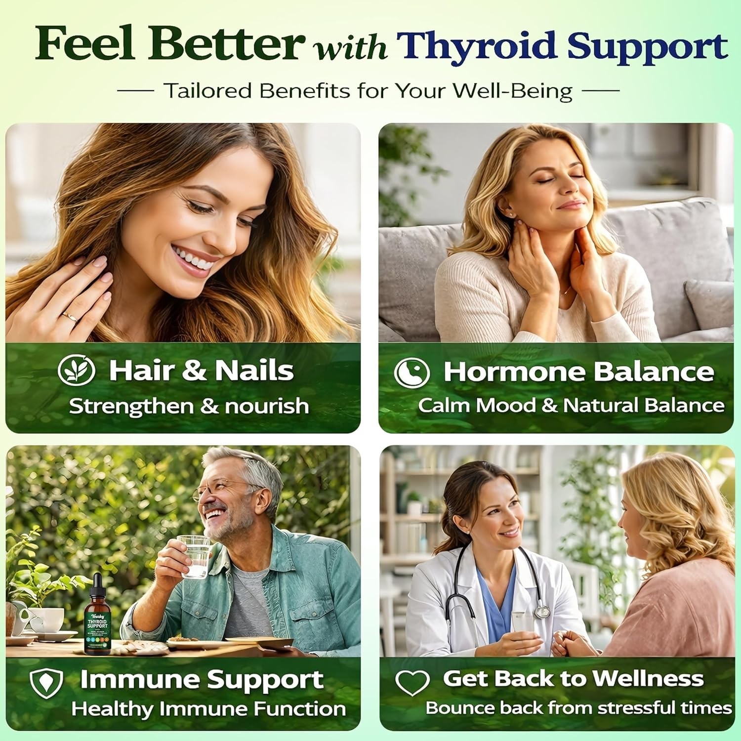 Thyroid Support Supplement Metabolism Booster, Energy, Brain Fog & Thinning Hair