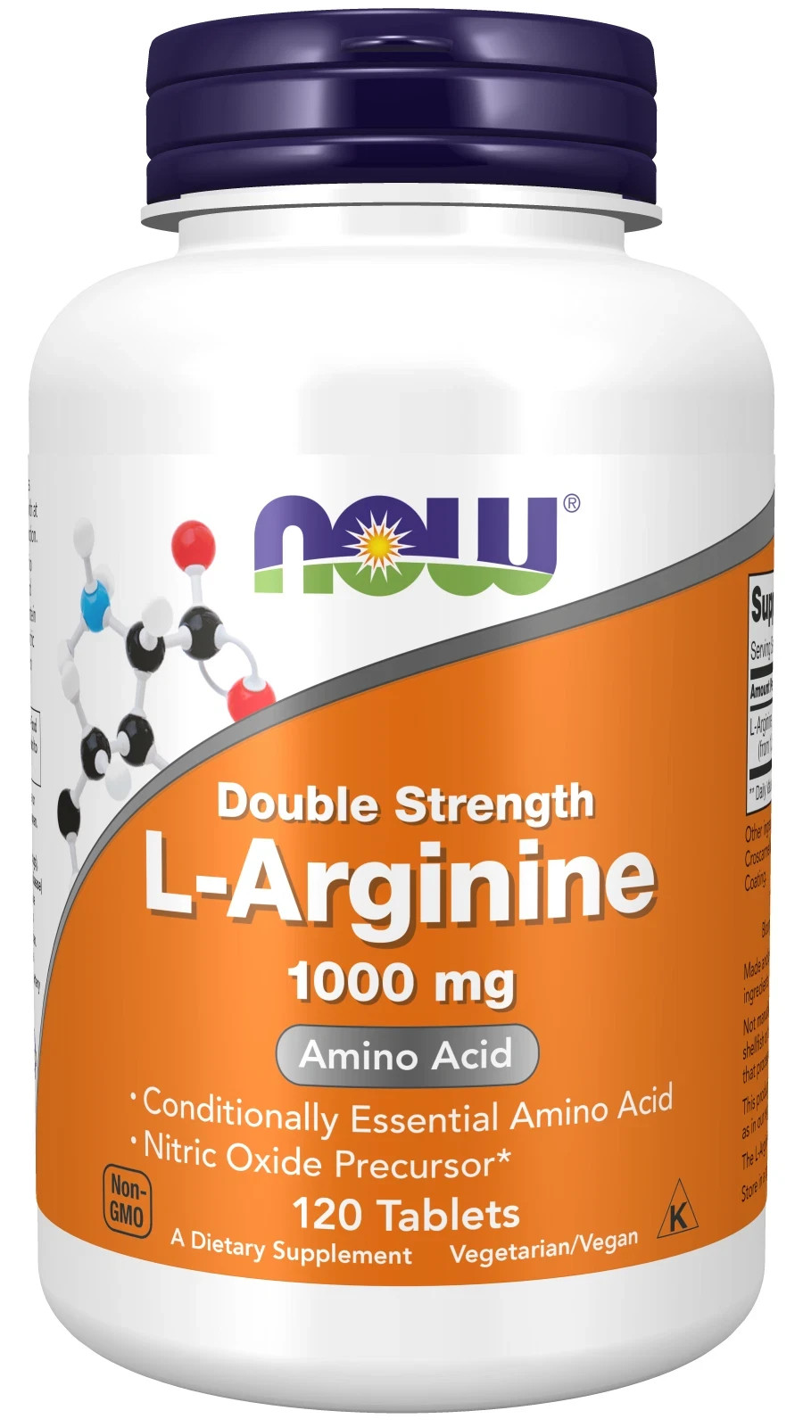 NOW Foods L-Arginine 1000mg Amino Acid Supplement 120 Tablets