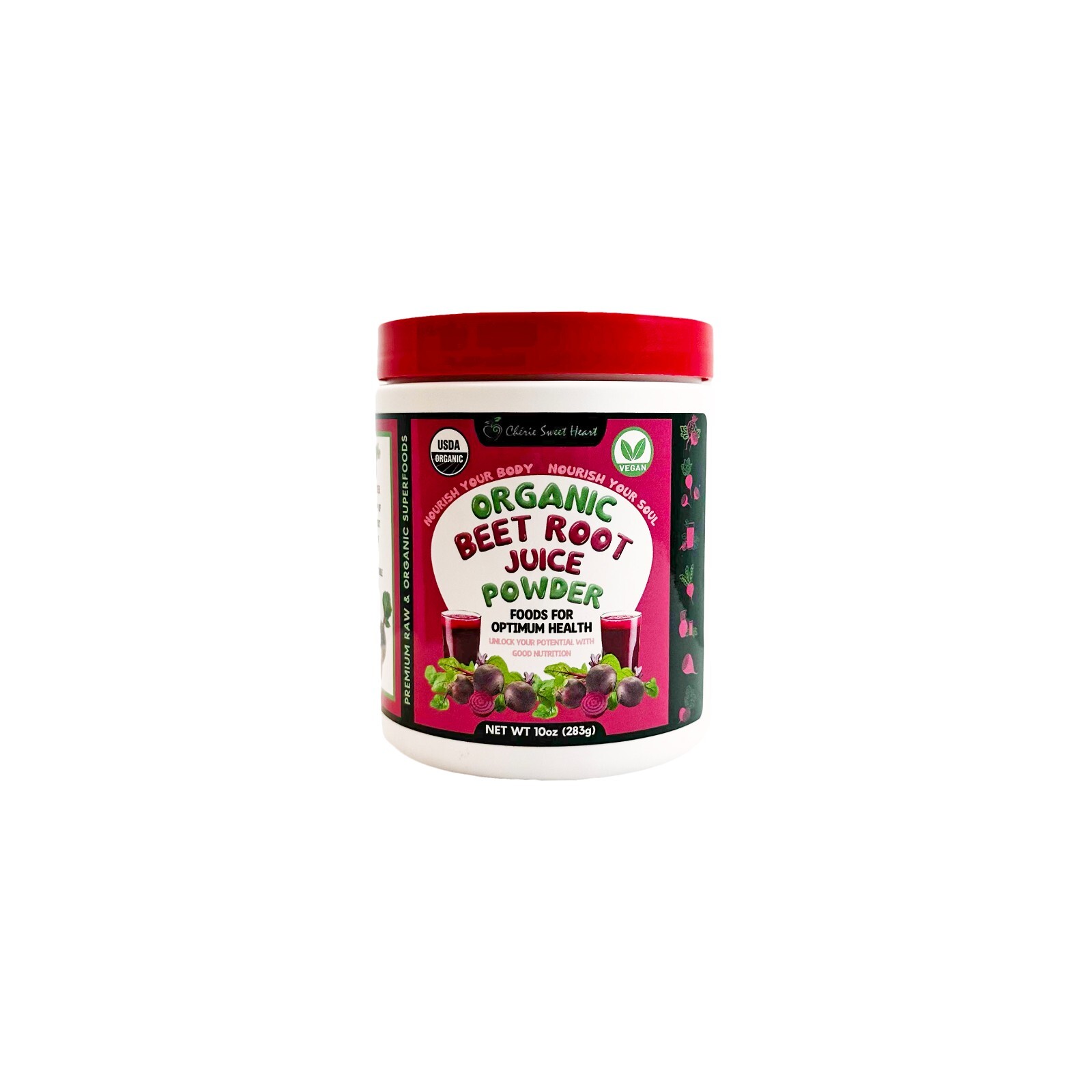 Organic Beet Root Juice Powder, Natural Nitrates for Energy, Flavor for Beverage