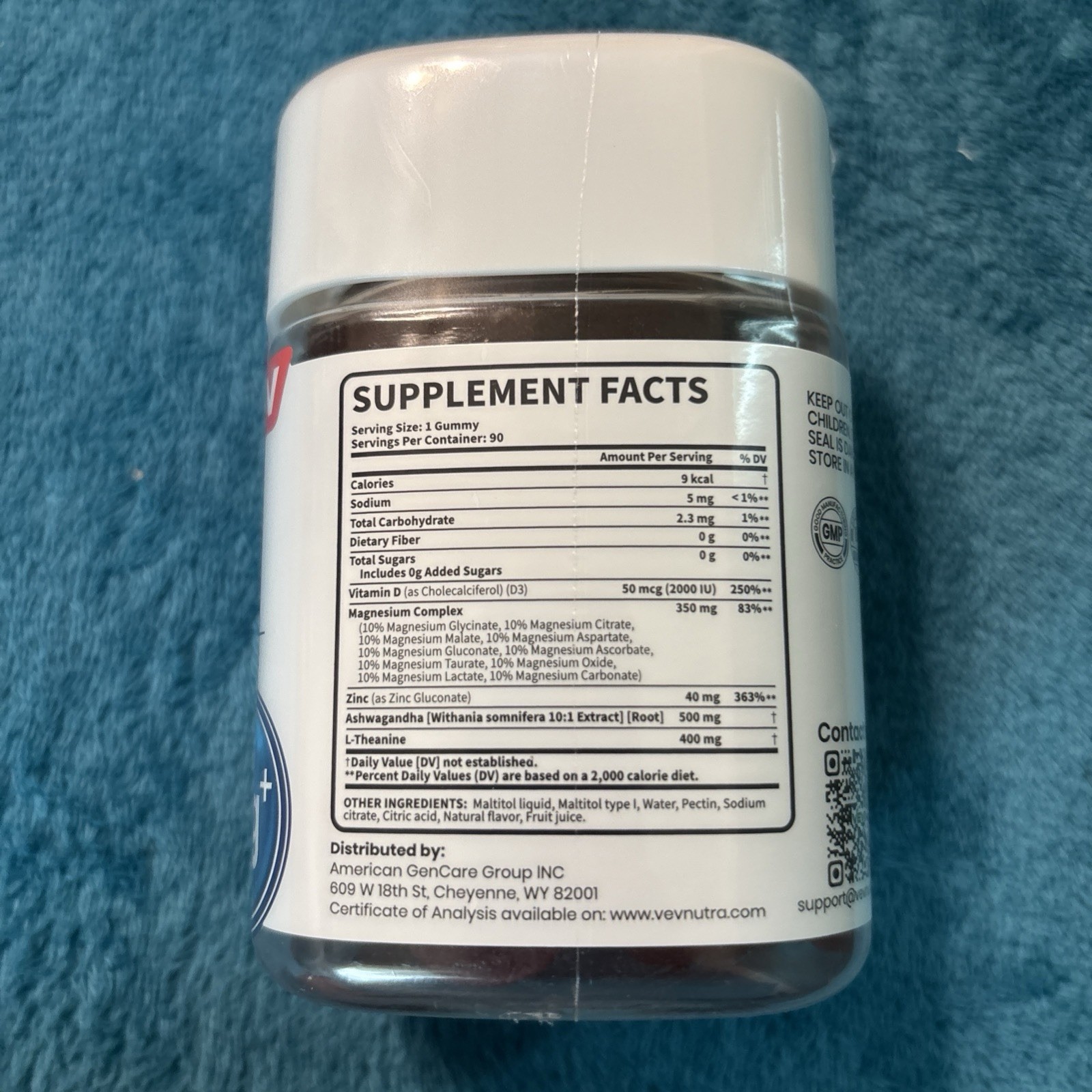VEV DEEP CALM MAGNESIUM COMPLEX BRAND NEW SEALED GUMMY 14 IN 1 #90 GUMMIES