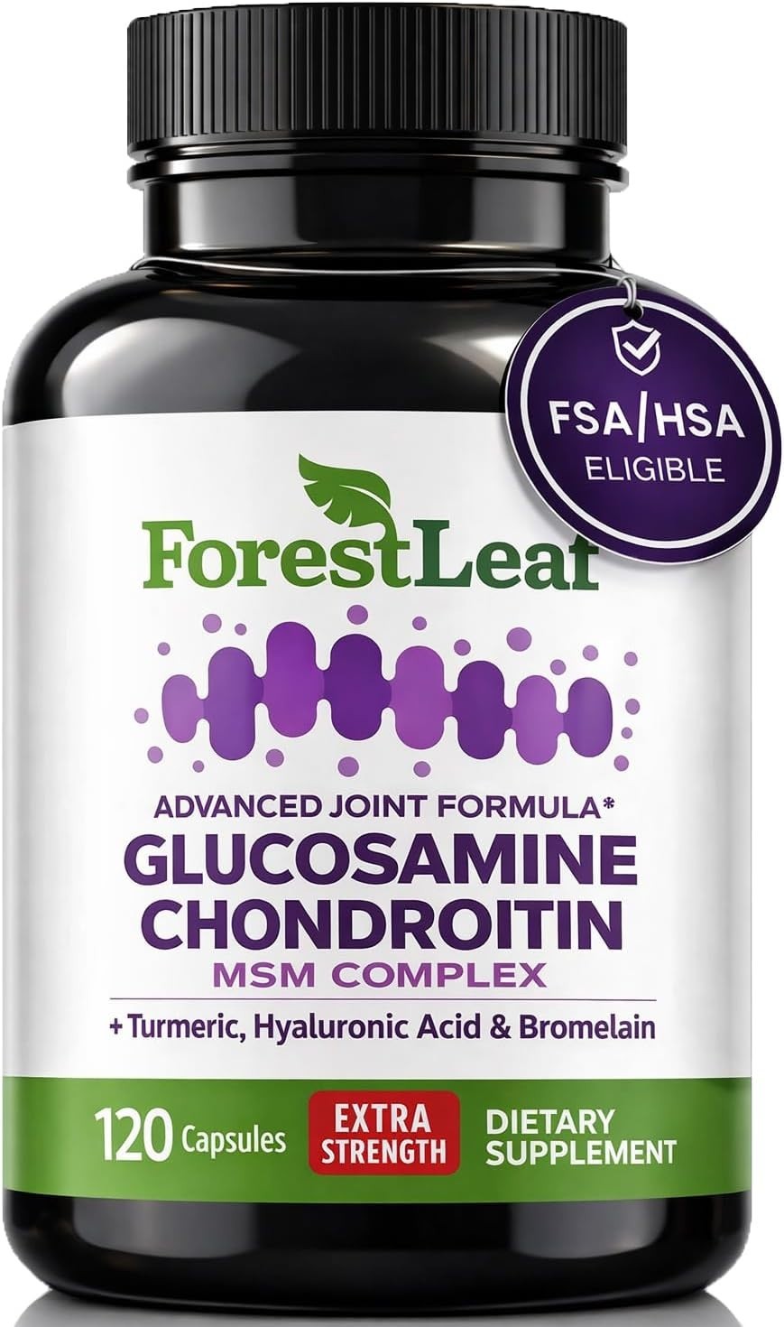 ForestLeaf Glucosamine & Chondroitin with MSM Complex Joint Health 120 Capsules