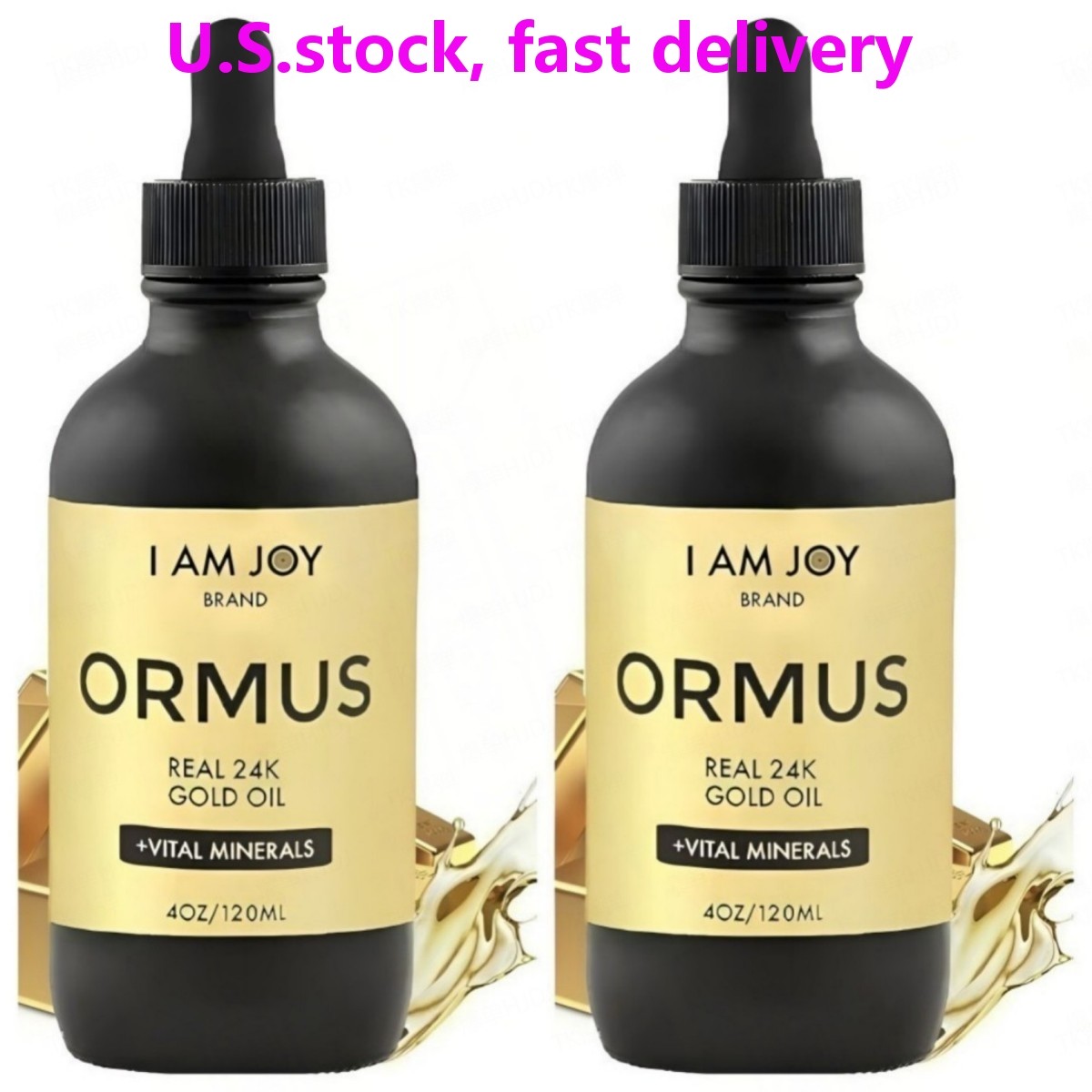 2 BOTTLES-NEW I Am Joy Ormus Gold Oil, DNA Repair & Pineal Gland Decalcification