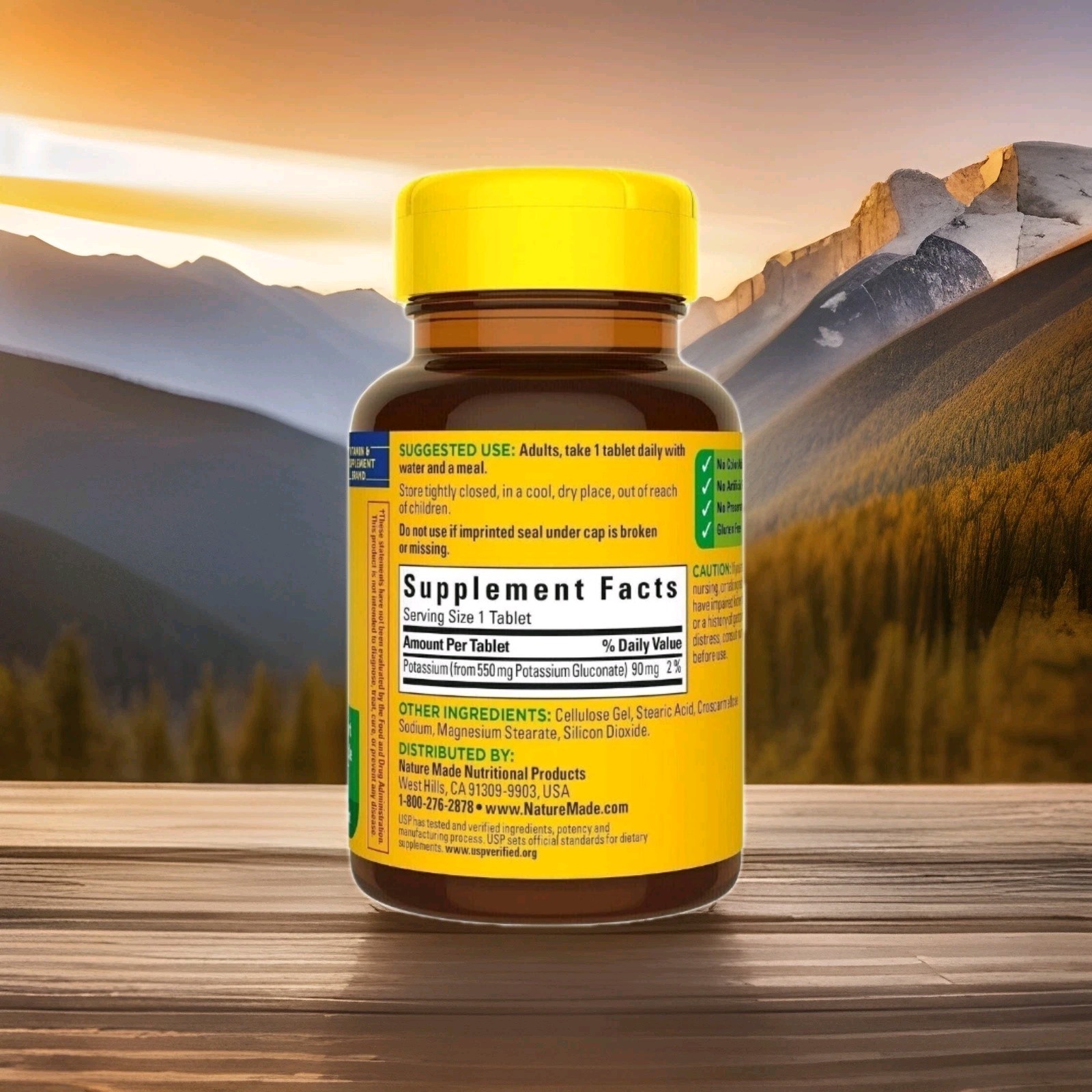 3 Pack Potassium 550mg 300 Tablets (3×100) No Gluten #1 Recommended June 2029