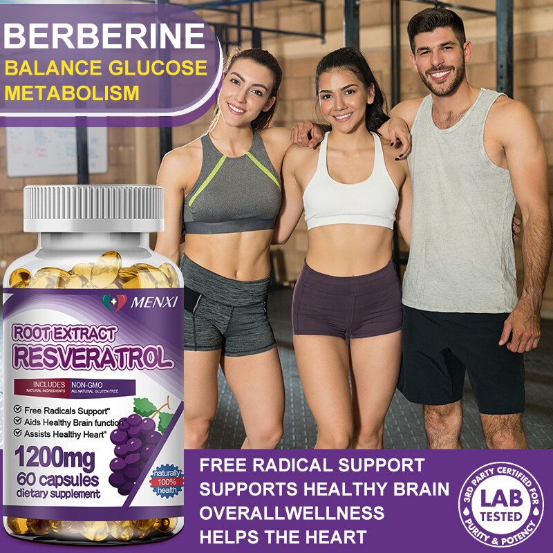 2 Bottles 1200MG Resveratrol Maximum Strength Natural AntiAging Antioxidant