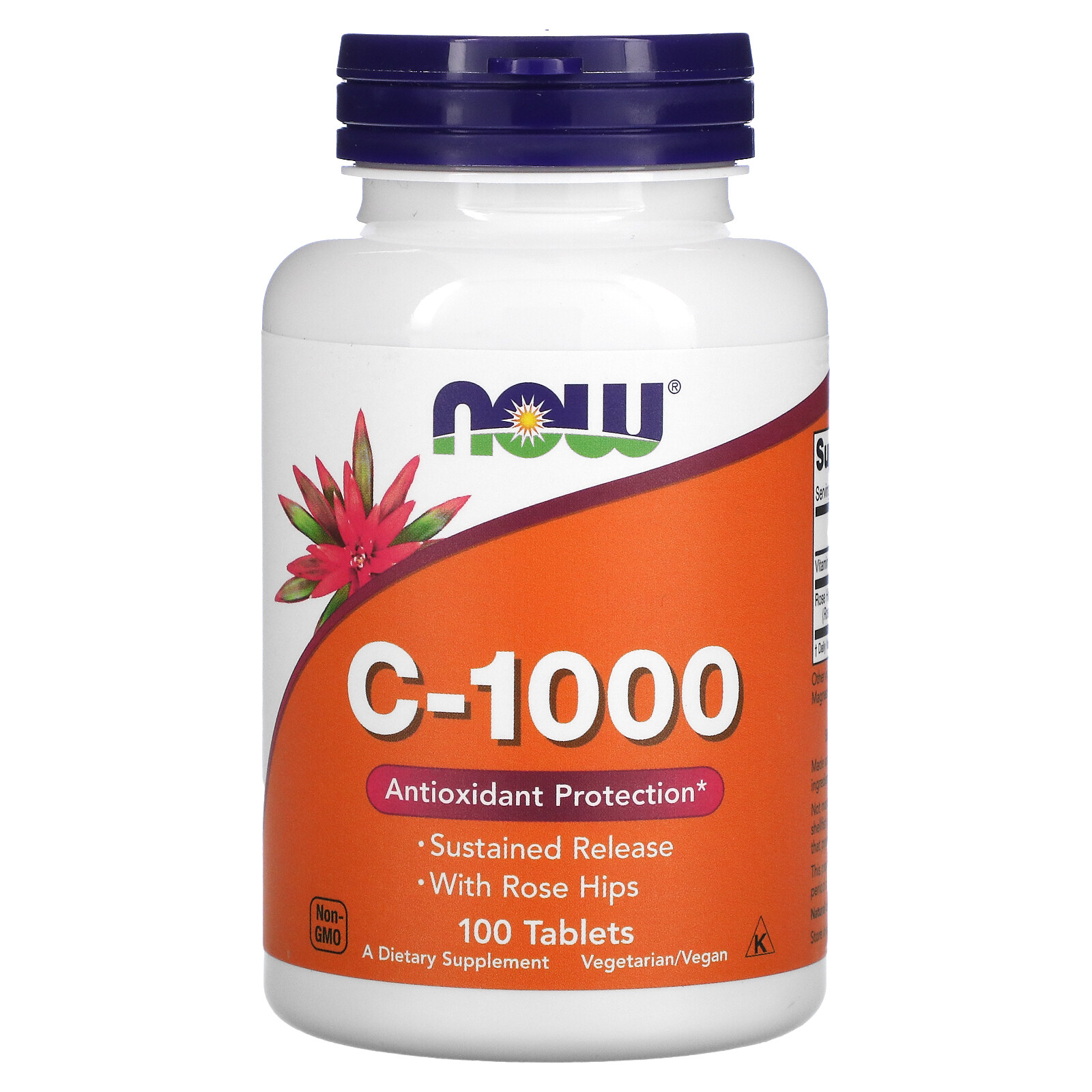 Now Foods C-1000 100 Tablets GMP Quality Assured, Kosher, Vegan, Vegetarian