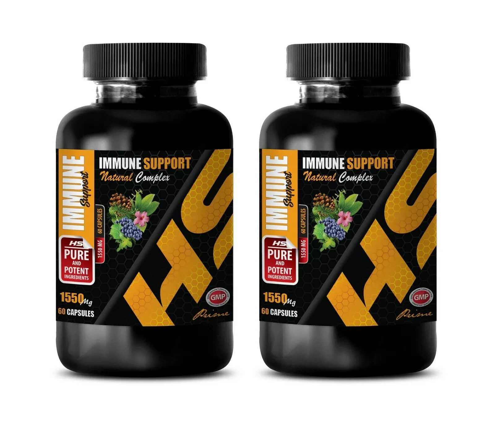 Body Energy – IMMUNE SUPPORT – Vibrant Strength 2 Bottles 120 Capsules