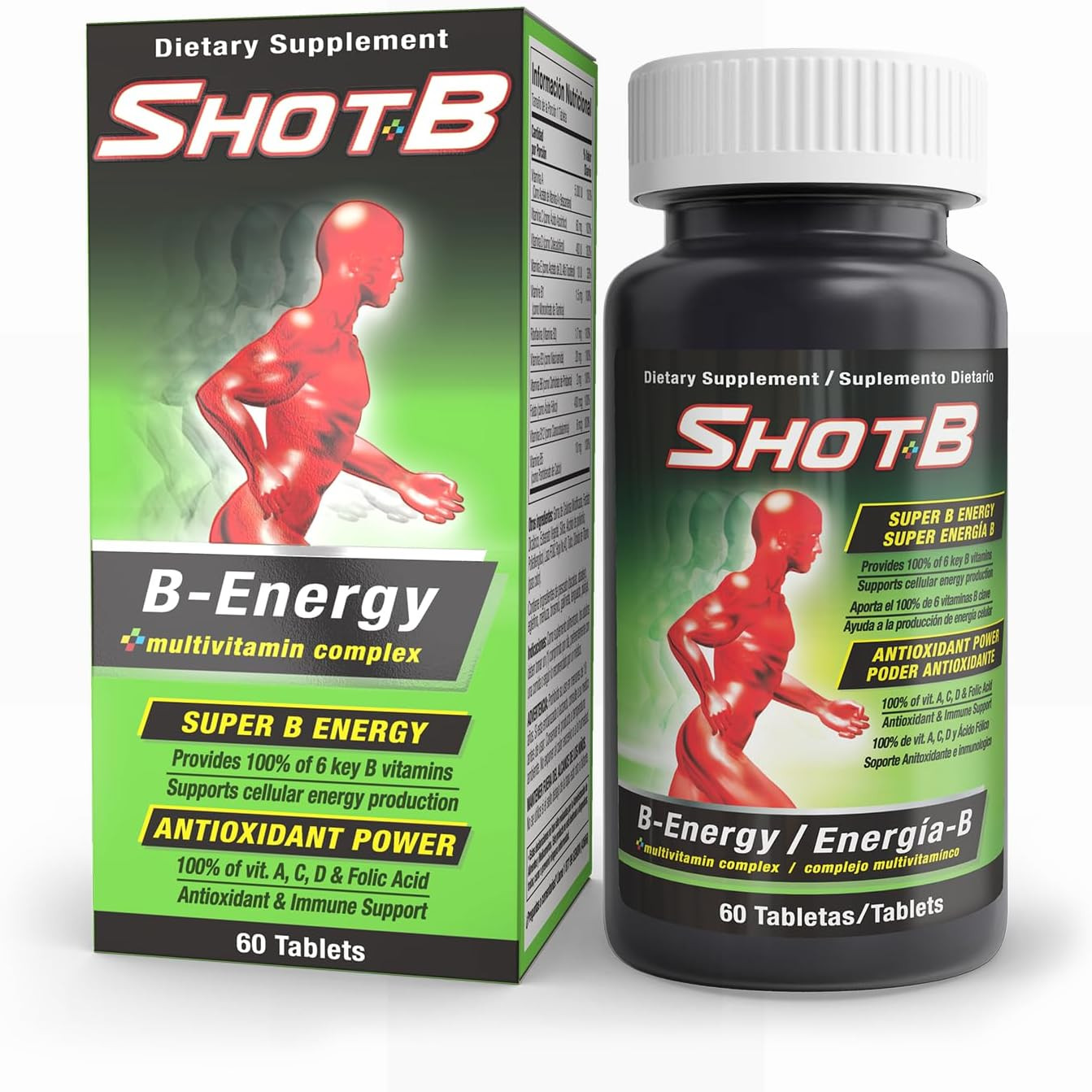 Multivitamin Complex, B-Energy, Vitamin B Complex with Antioxidant Support, B Co