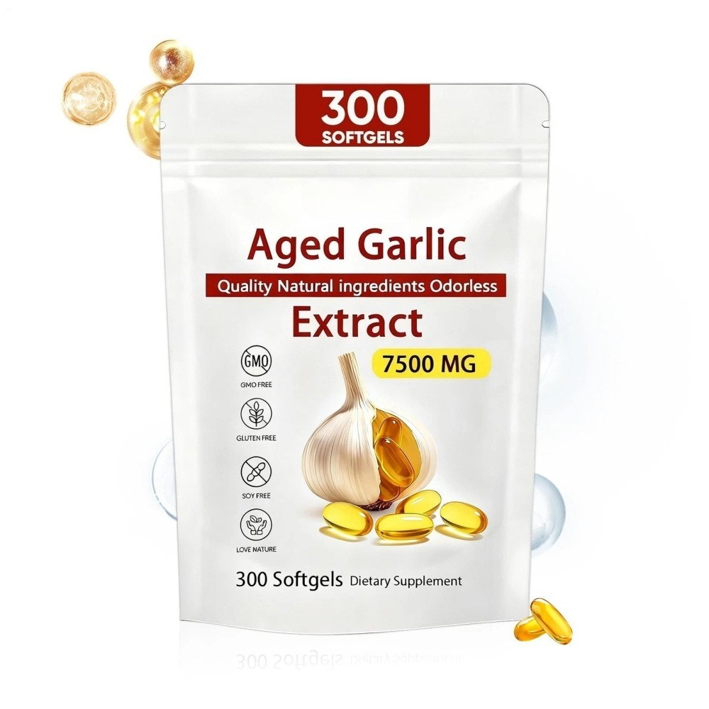 2PACK Elare Aged Garlic Extract, 300 Softgels, 7500mg Odorless | Heart & Immune