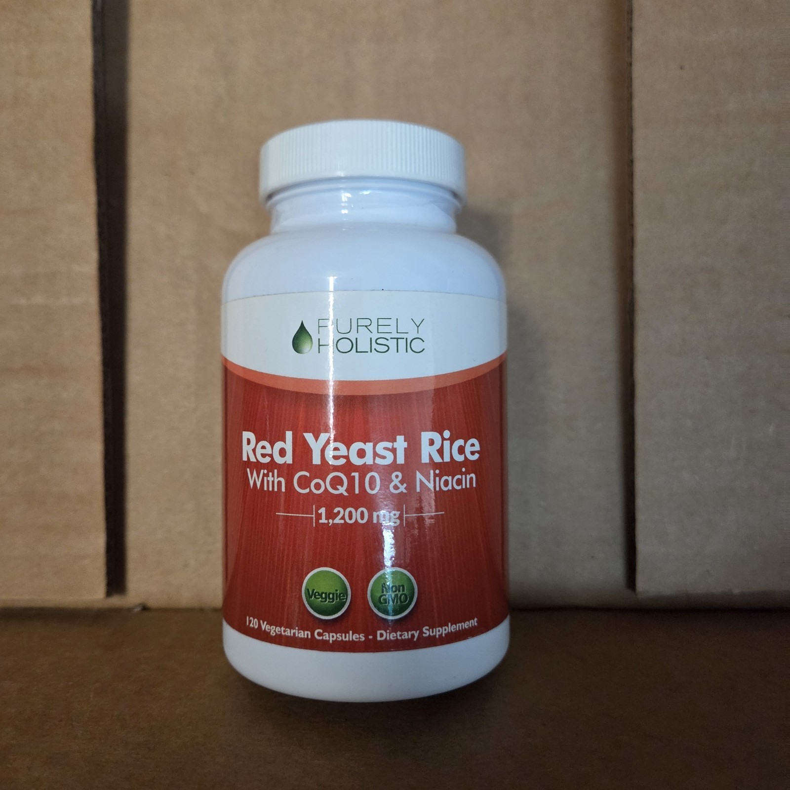 Red Yeast Rice1200mg CoQ10 120 Vegetarian Capsules Exp:08/2026