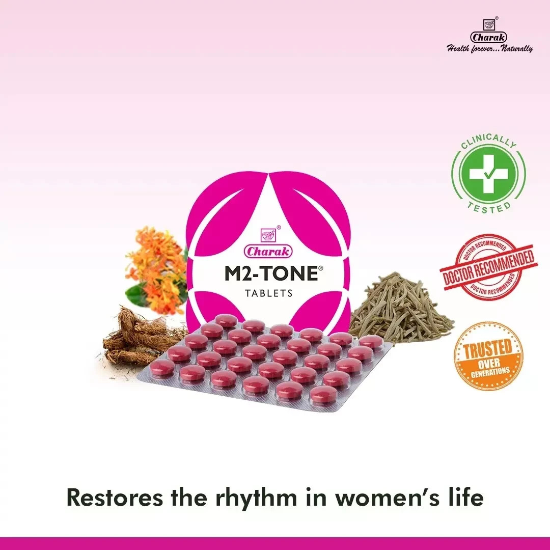 Charak M2 Tone Tablet Women’s Hormonal Balance & Reproductive Health 30 Tablets