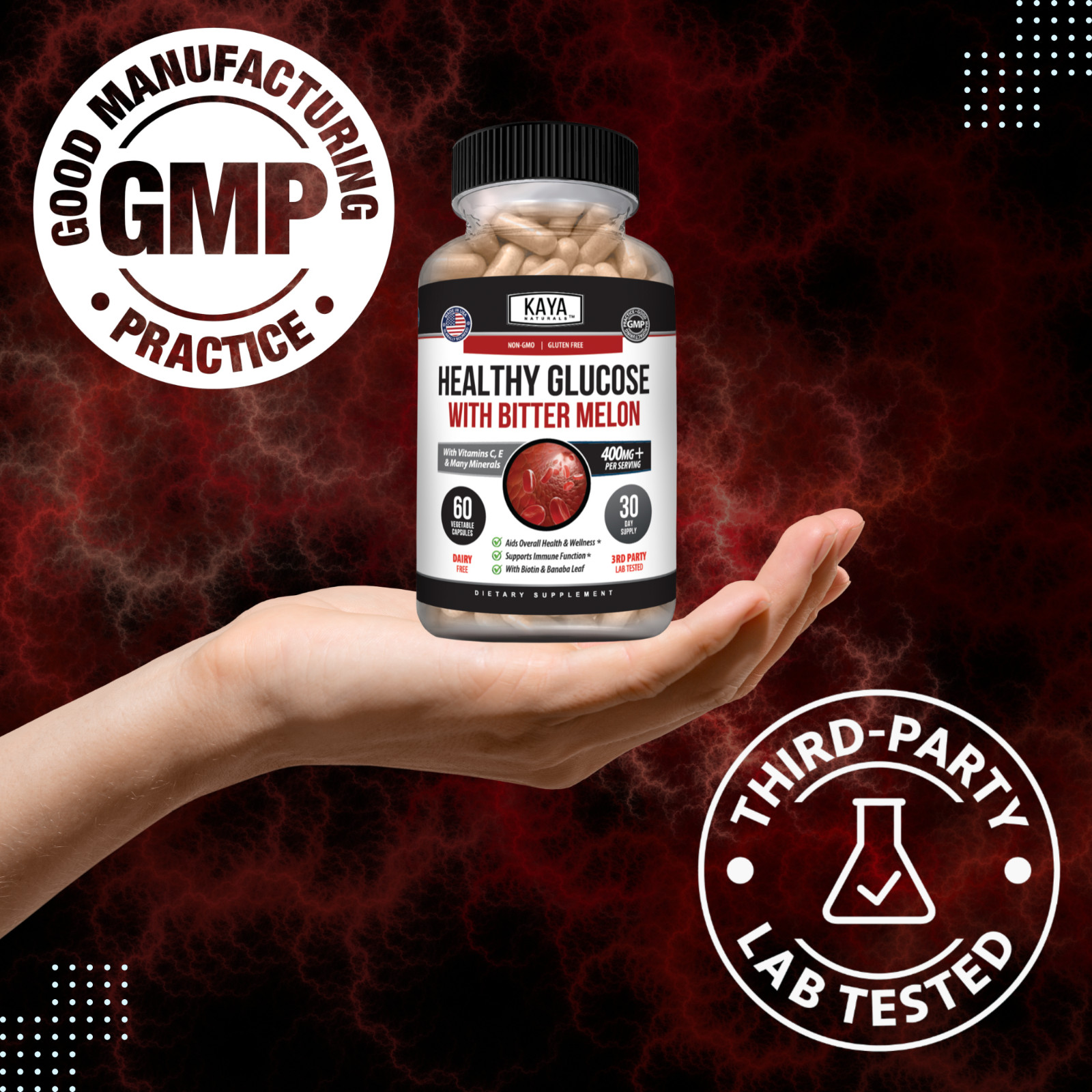 Healthy Glucose w/ Bitter Melon, Alpha Lipoic Acid, Cinnamon, Blood Support 60ct