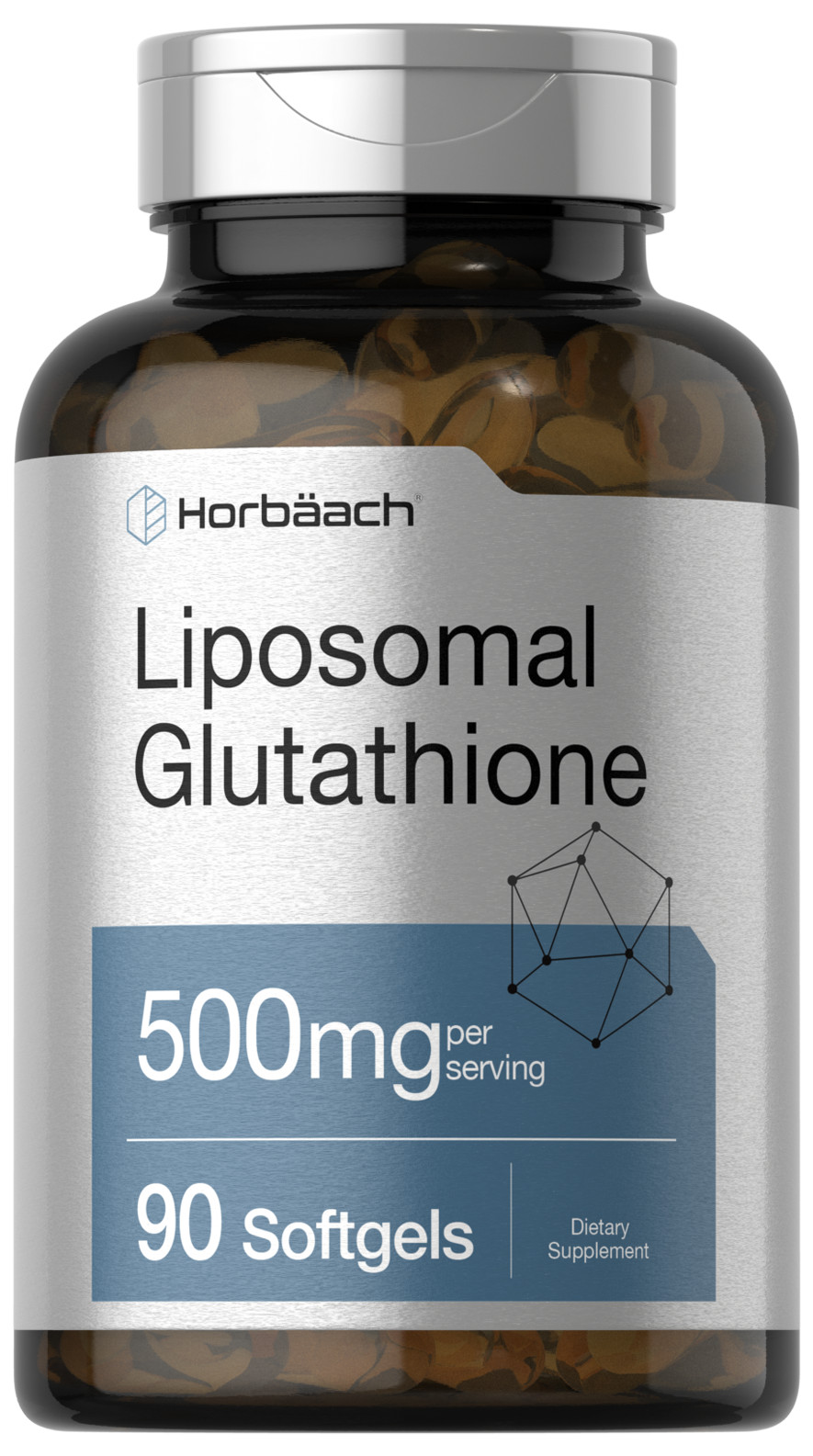Liposomal Glutathione 500mg | 90 Softgels | Non-GMO & Gluten Free | by Horbaach