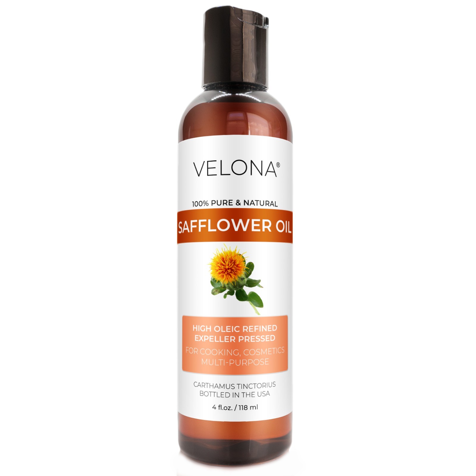 Safflower Oil by Velona 2 Fl Oz-1Gal Refined Expeller pressed Cooking Skin Body