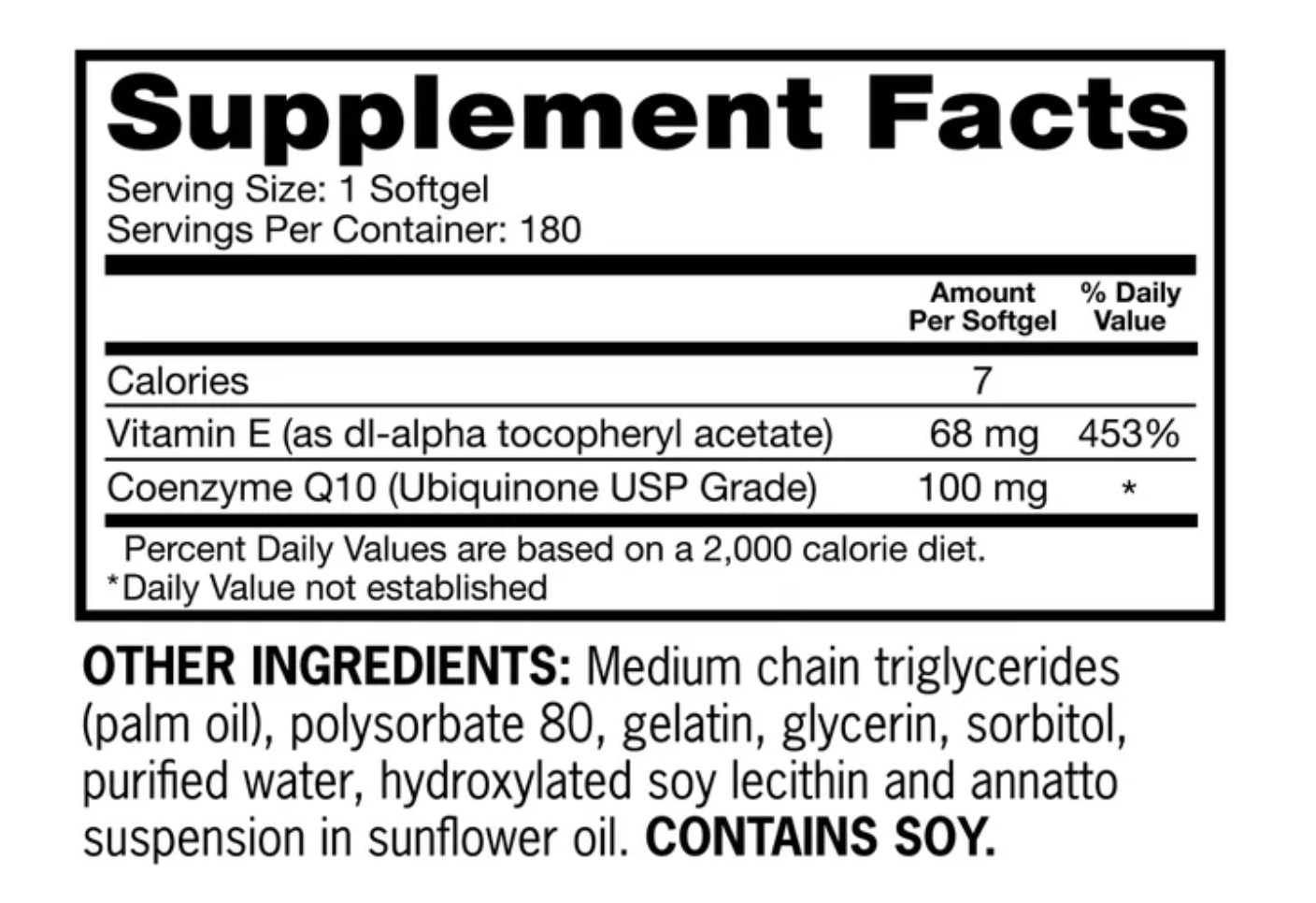Qunol Ultra CoQ10 100mg 180 Softgels High Absorption Supplement
