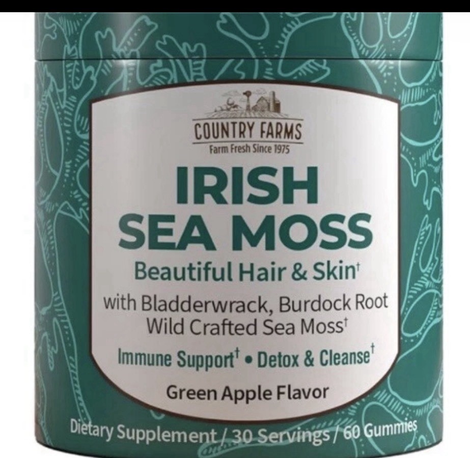 Irish Sea Moss Gummies, Green Apple , 60 Gummies