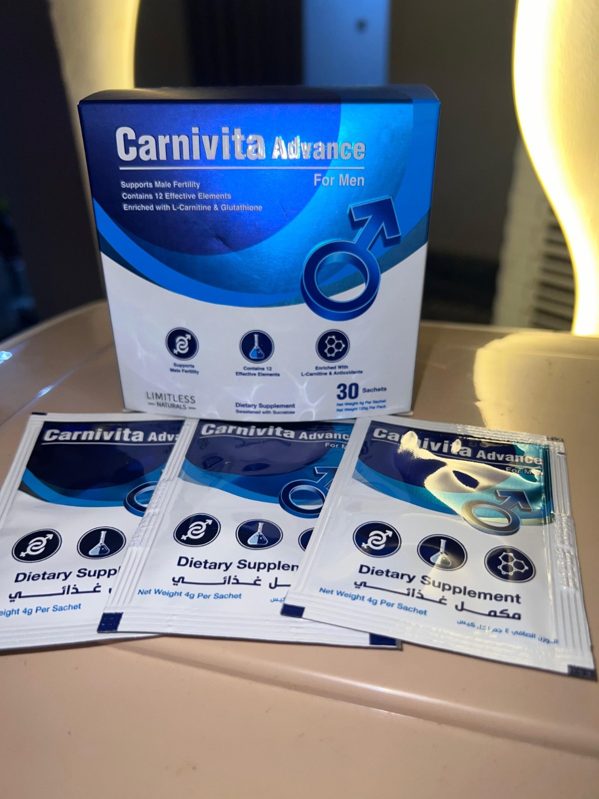 Carnivita Advance For Men – 2 Pac × 30 Individual Sachets – 4g Each – Sealed Box