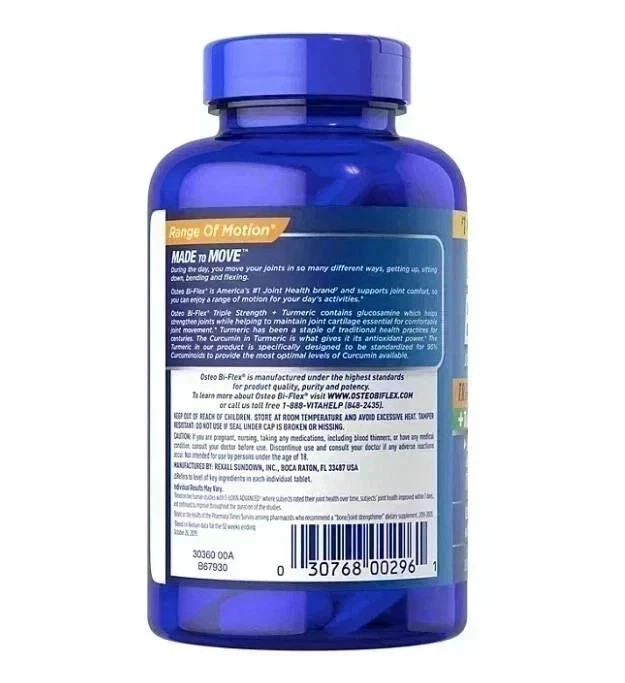 2 PACK Osteo Bi-Flex Joint Health, Triple Strength + Turmeric (220 Ct.) X 2= 440