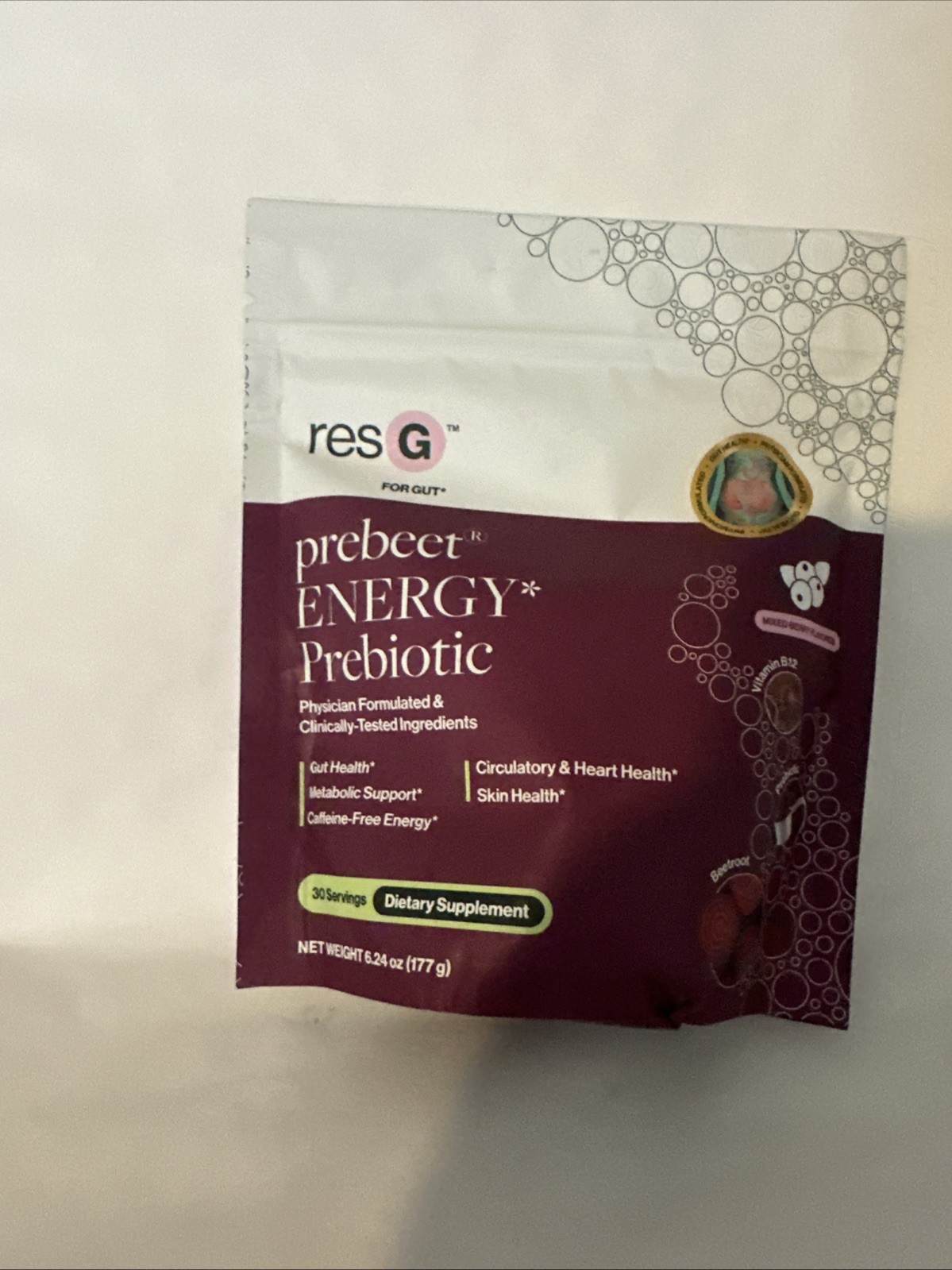 resG prebeet ENERGY Prebiotic – Mixed Berry – 6.24 oz (30 Servings)