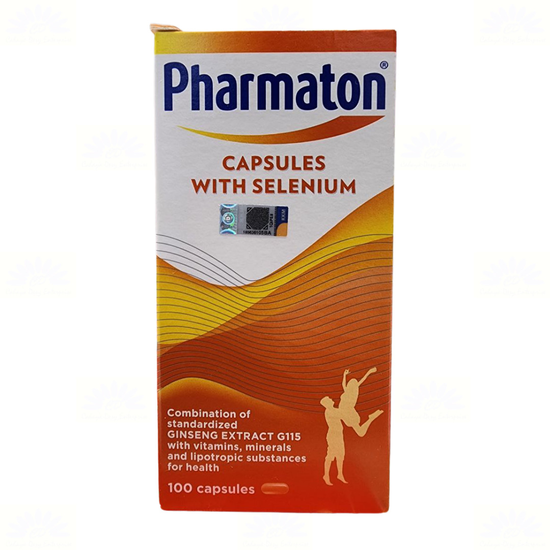 6 X Pharmaton Capsules 100s Ginseng G115 + Selenium, 1-a-Day