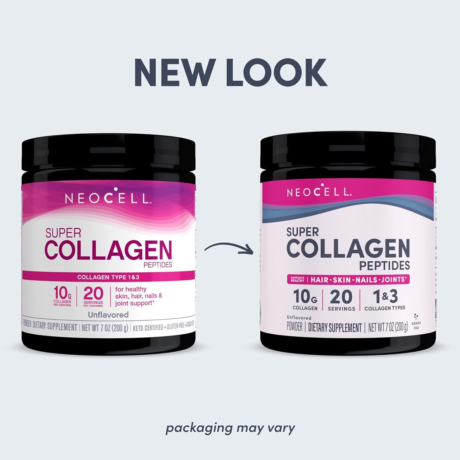 Neocell – Super Collagen Powder, Type 1 & 3, Collagen Peptides, 7oz (200 g)