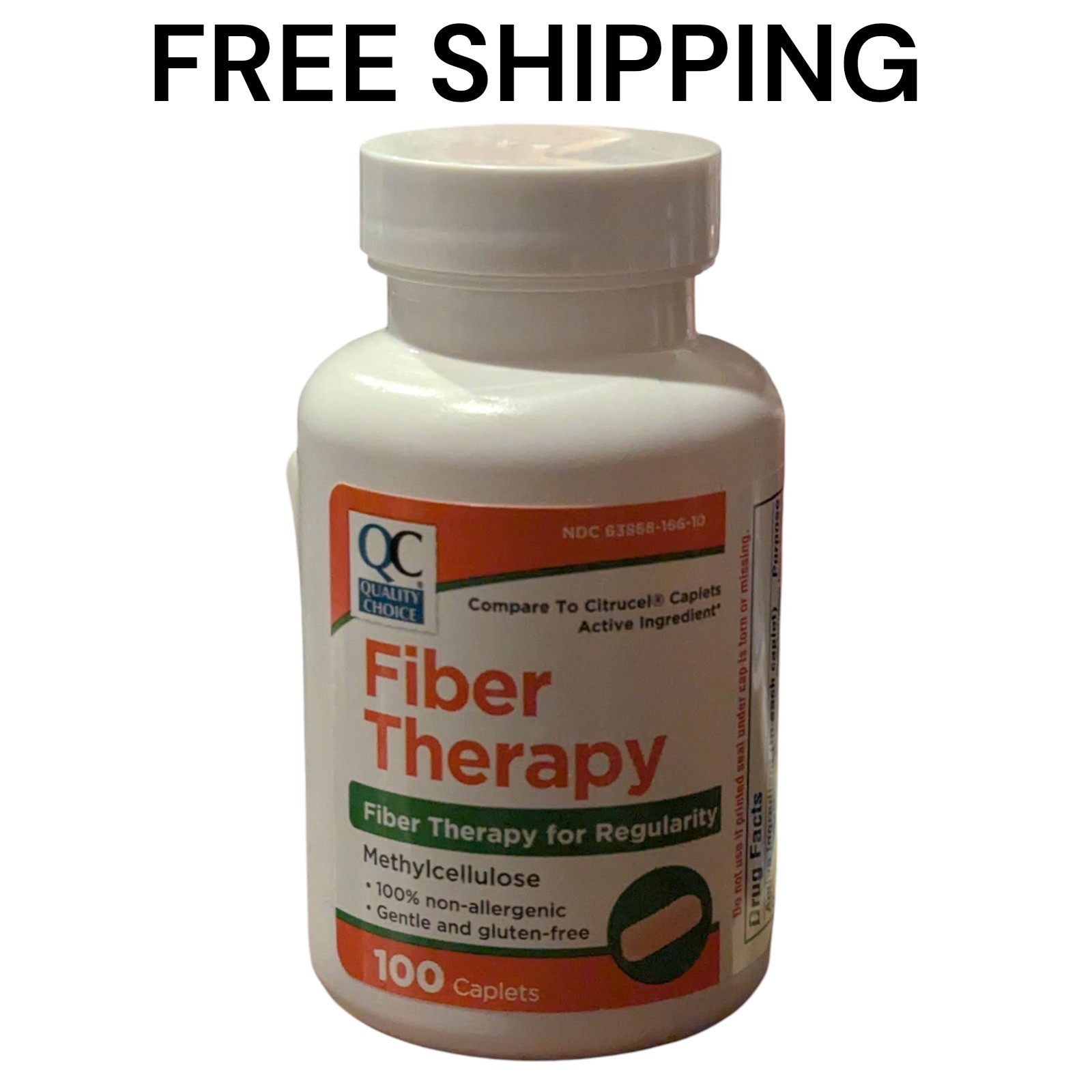 Fiber Therapy Caplets 100 Count Gentle Fiber LaxativevMethylcellulose Regularity