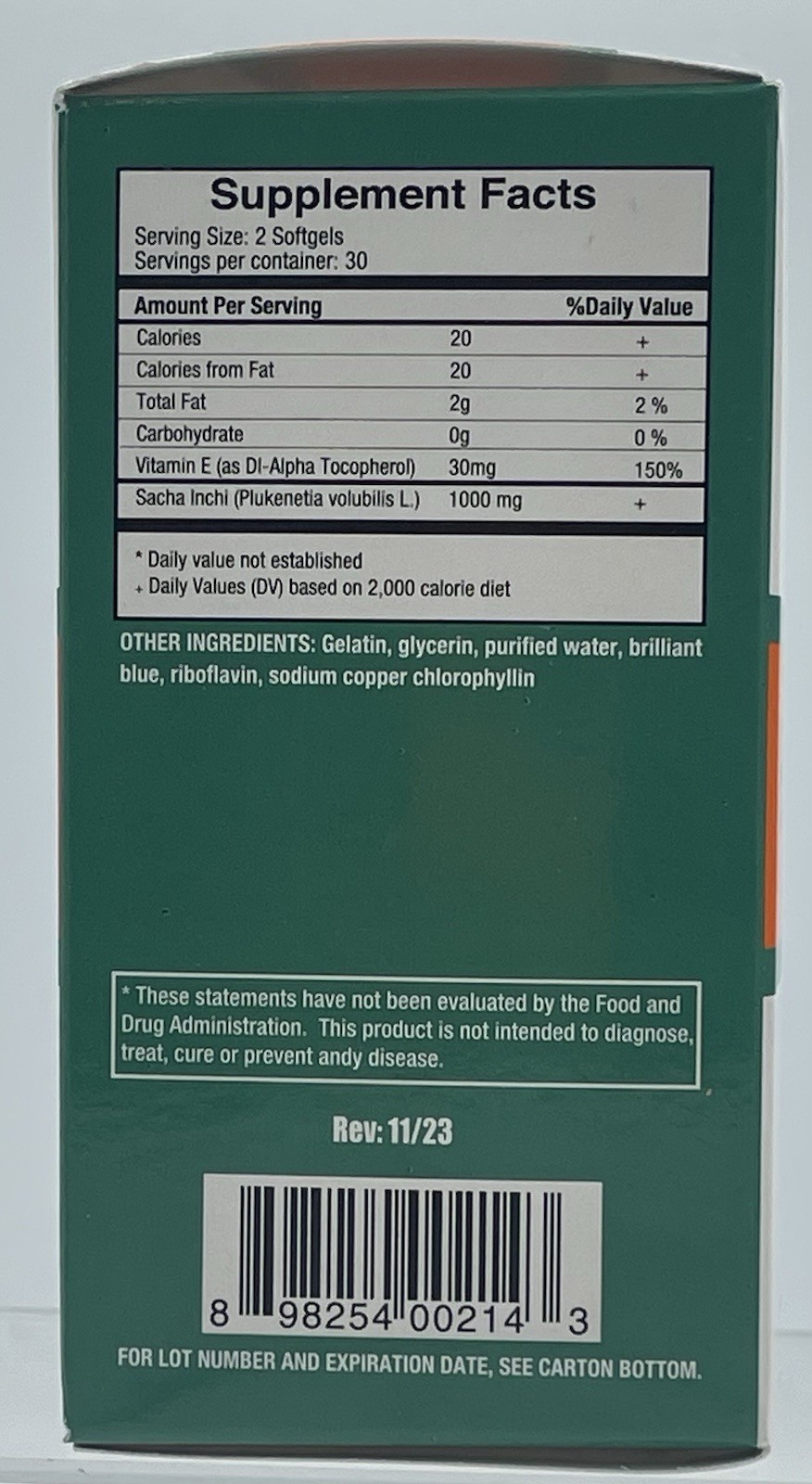 Sacha Inchi EPAMAX Omega 3 Fatty Acid Dietary Supplement 60 Softgels EXP 12/2026