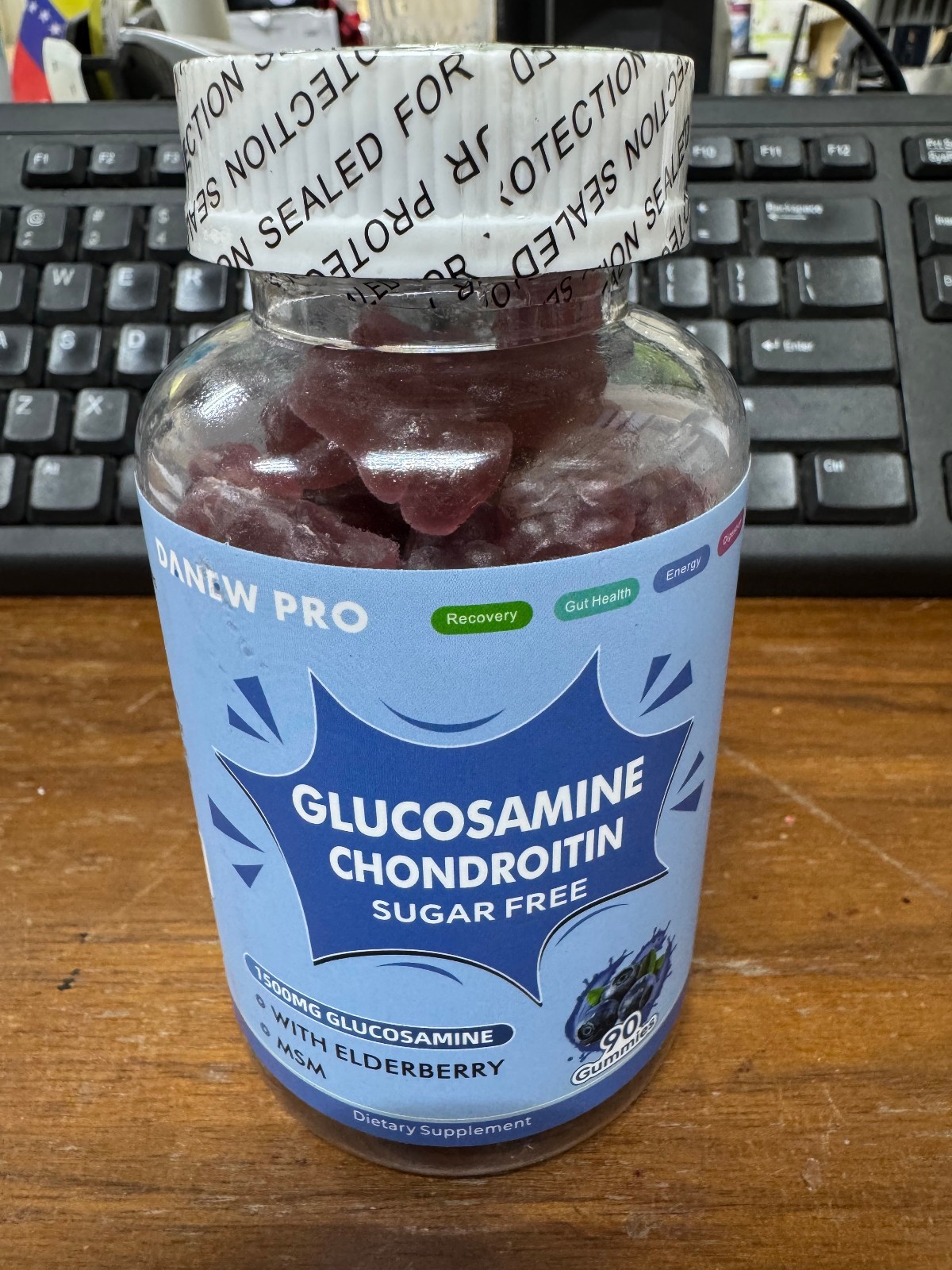 Danew Pro Glucosamine Chondroitin 90 Gummies Sugar Free 1500mg EXP 9/2026