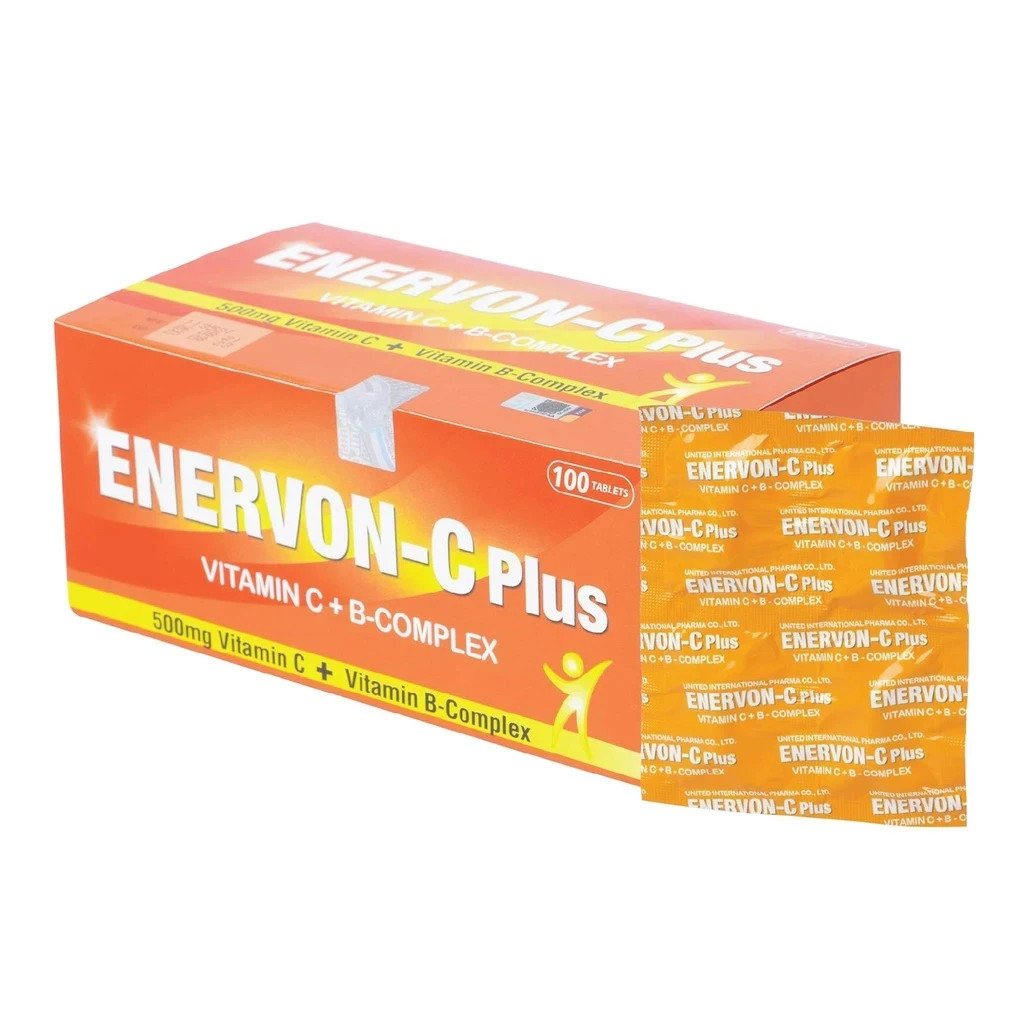 Enervon-C Plus Vitamin C + B-Complex Tablets – 100 Tablets | Energy & Immunity