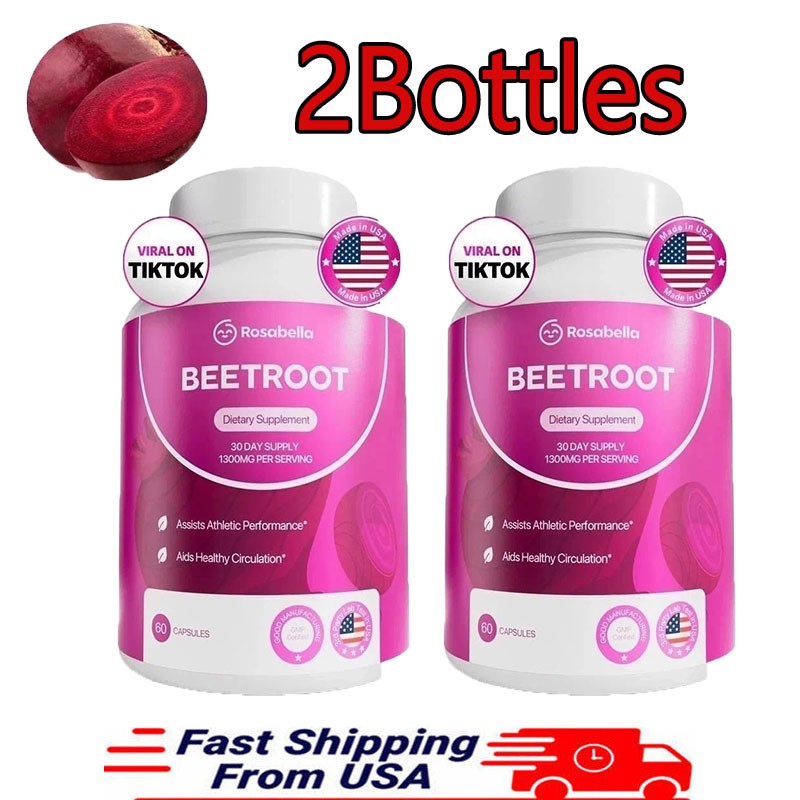 2Bottles Rosabella Organic Beet Root Natural Energy Boost Blood Pressure