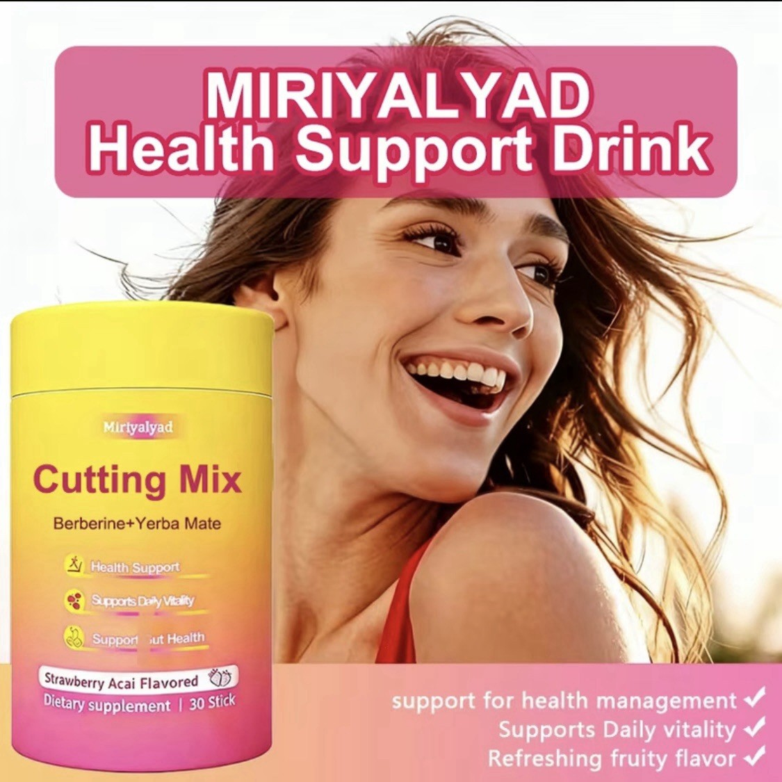 Strawberry Acai Vegan Cutting Mix Dietary Supplement